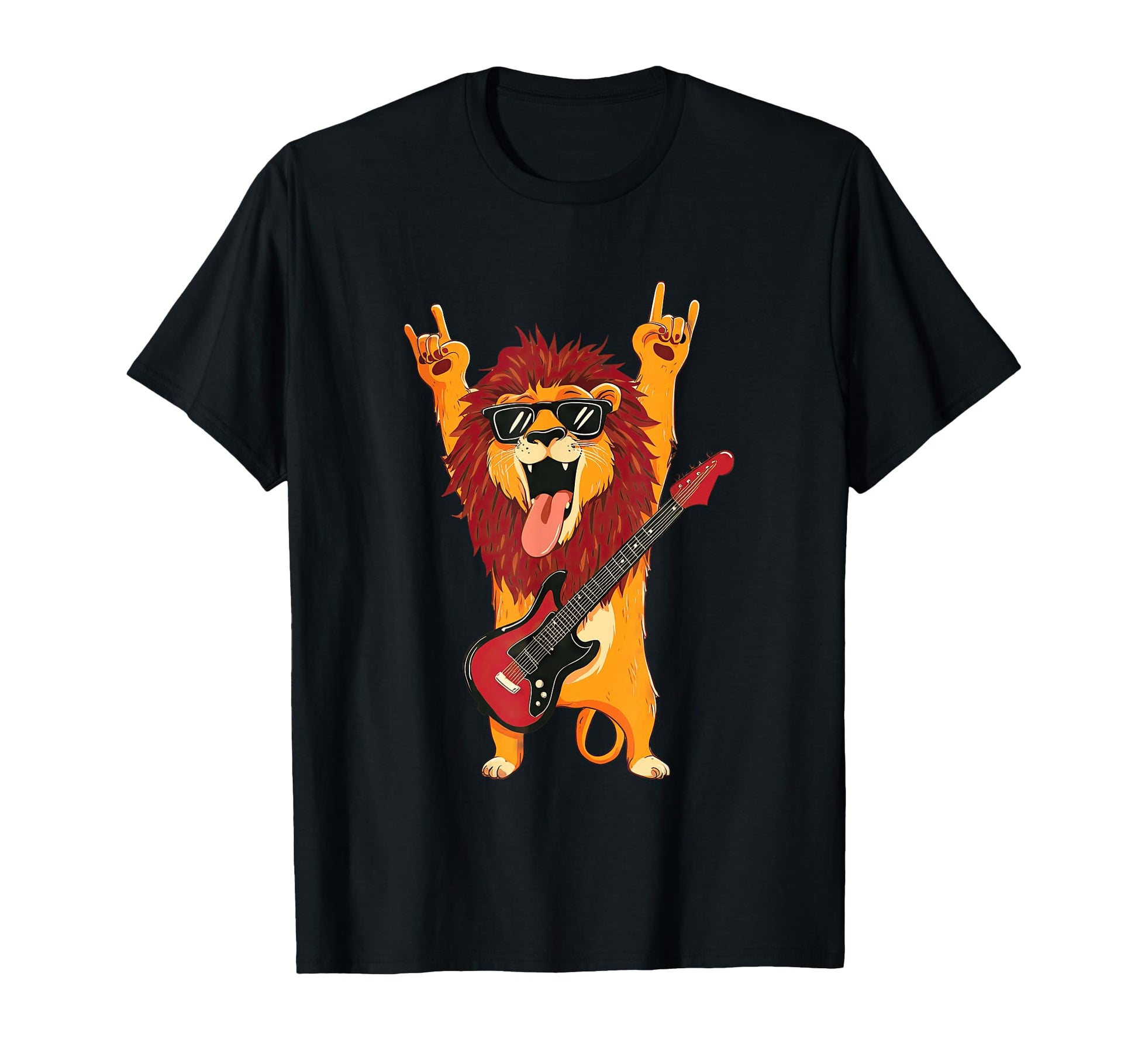 Rockstar Lion Sunglasses Electric T-Shirt - Streetwear Style for Adults - T-Shirt, Sweatshirt, Hoodie