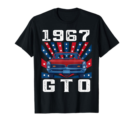 67 1967 Gto American Flag T-Shirt - Fun Novelty Design Men Women - T-Shirt, Sweatshirt, Hoodie