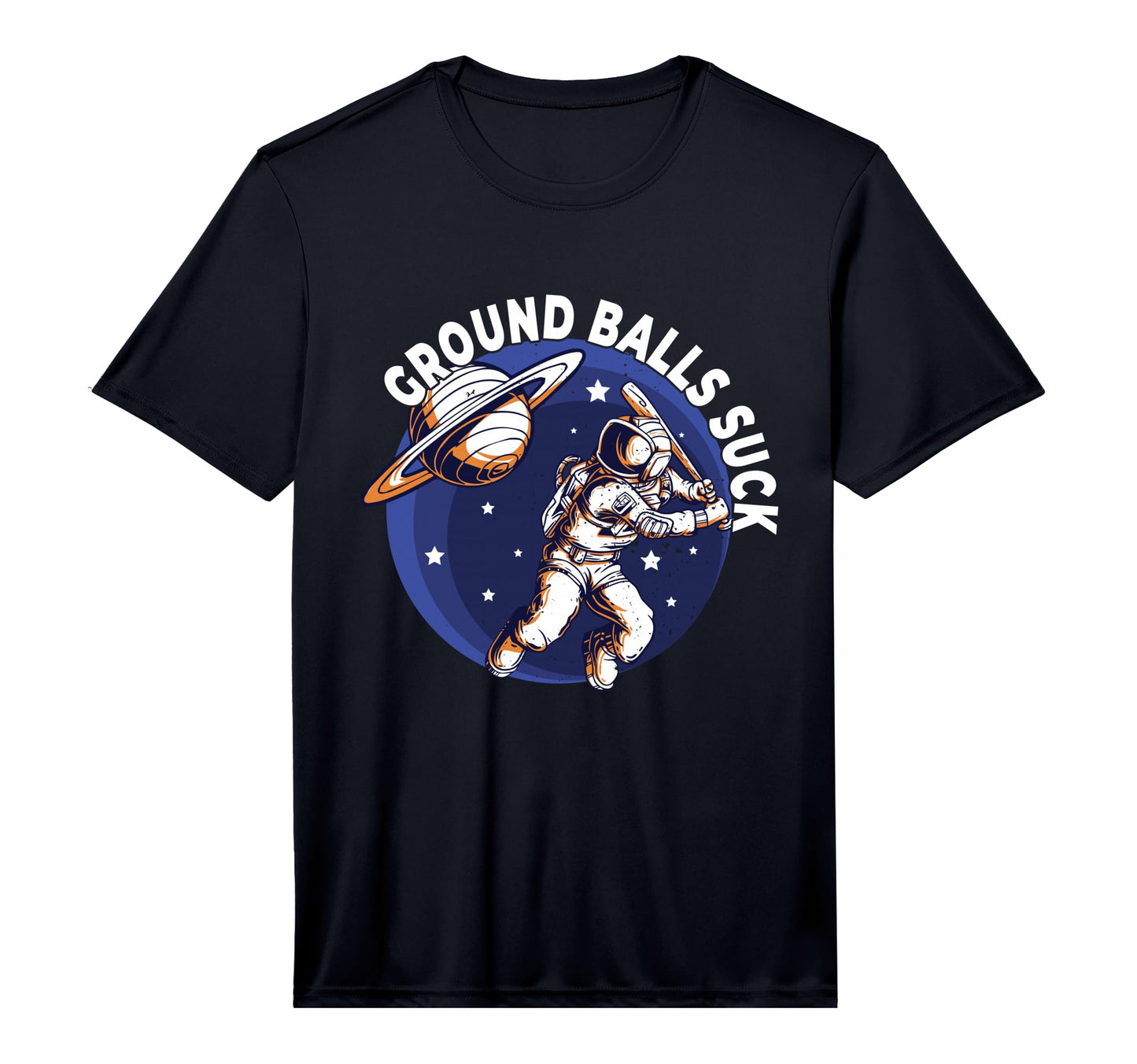 Mens Ground Balls Suck Baseball T-Shirt - Custom Art Print for Adults - T-Shirt, Sweatshirt, Hoodie