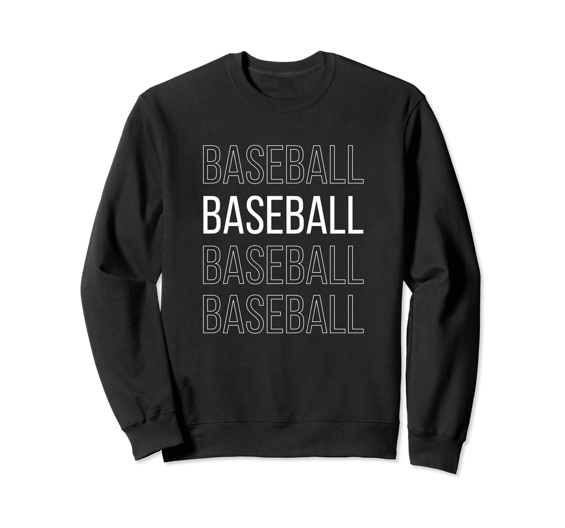 Baseball Fall Outline Sports Fan Sweatshirt - Trendy Graphic for Adults - T-Shirt, Sweatshirt, Hoodie