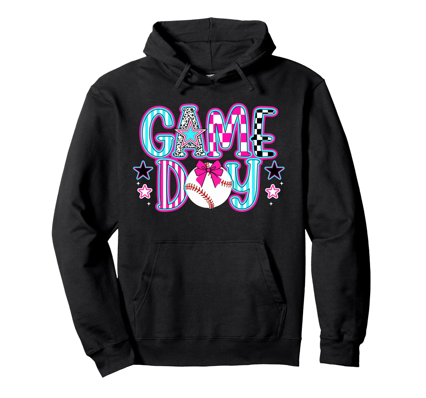 Game Day Coquette Baseball Game Day Hoodie - Novelty Apparel for Adults - T-Shirt, Sweatshirt, Hoodie