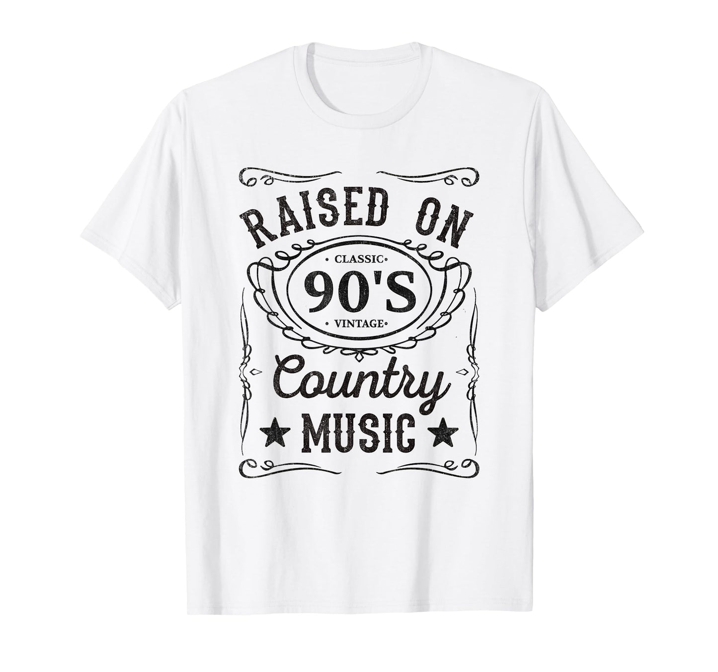 Raised 90S Country Music Funny Cowboy T-Shirt - Unique Graphic Unisex - T-Shirt, Sweatshirt, Hoodie