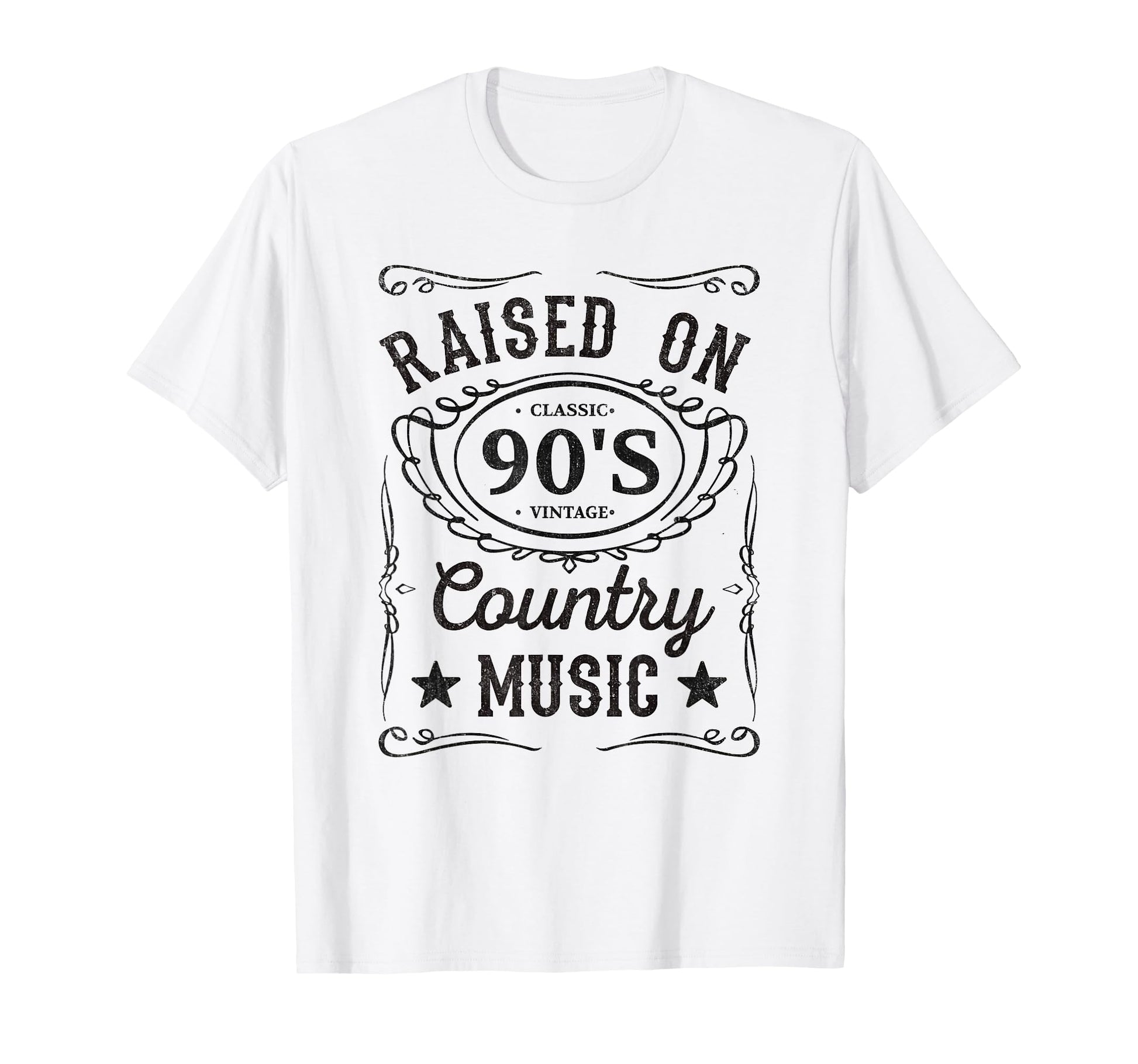 Raised 90S Country Music Funny Cowboy T-Shirt - Unique Graphic Unisex - T-Shirt, Sweatshirt, Hoodie
