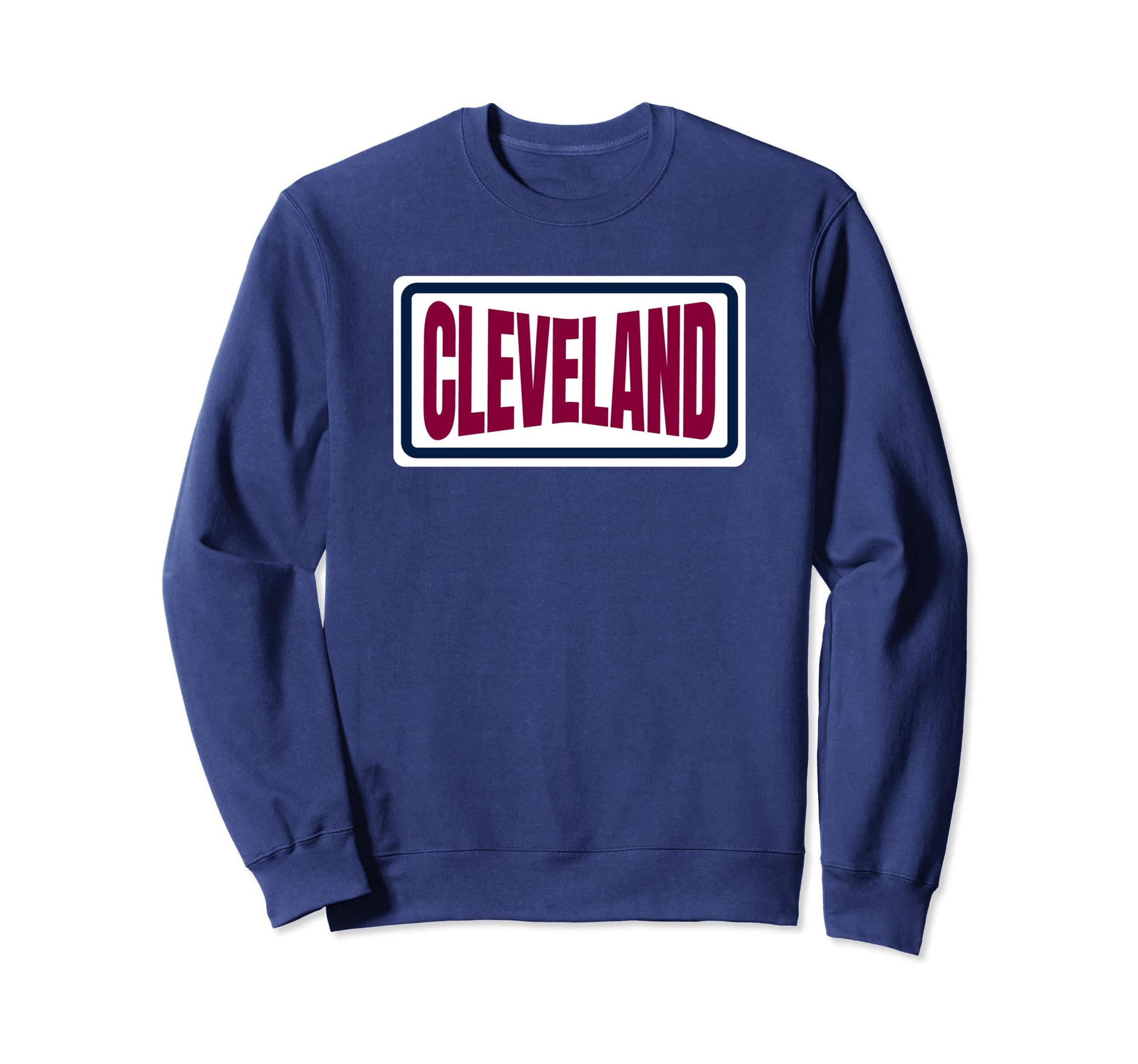 Cleveland Maroon Red Dark Blue Sweatshirt - Fun Novelty Design for Adults - T-Shirt, Sweatshirt, Hoodie
