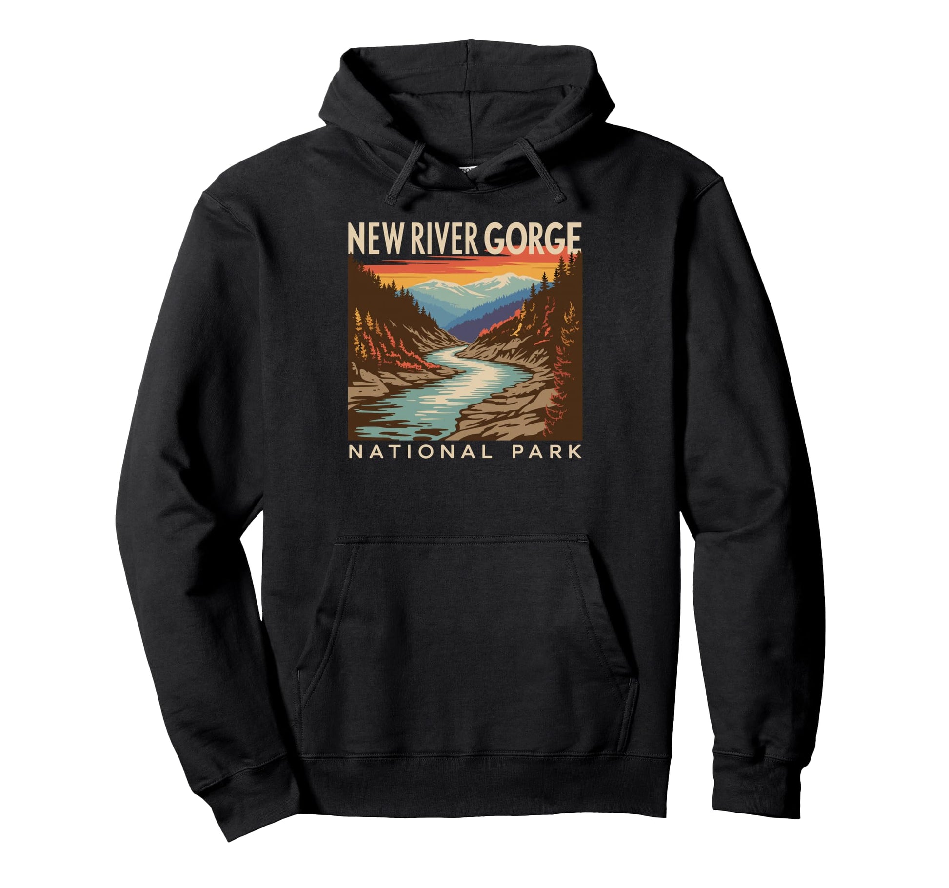 New River Gorge National Park Bridge Hoodie - Minimalist Print Men Women - T-Shirt, Sweatshirt, Hoodie