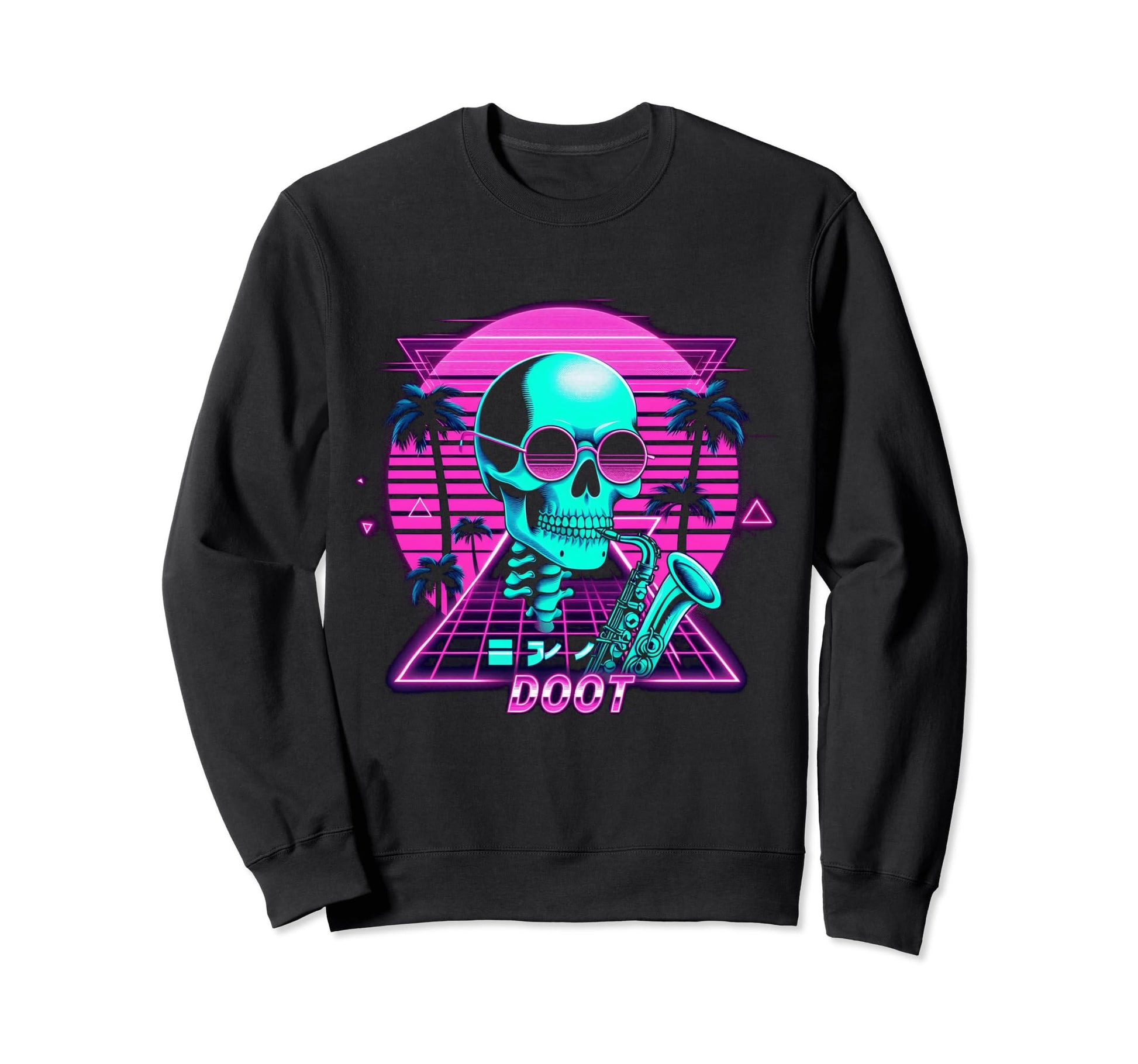 Doot Doot Saxophone Skeleton Sweatshirt - Casual Everyday Wear Men Women - T-Shirt, Sweatshirt, Hoodie