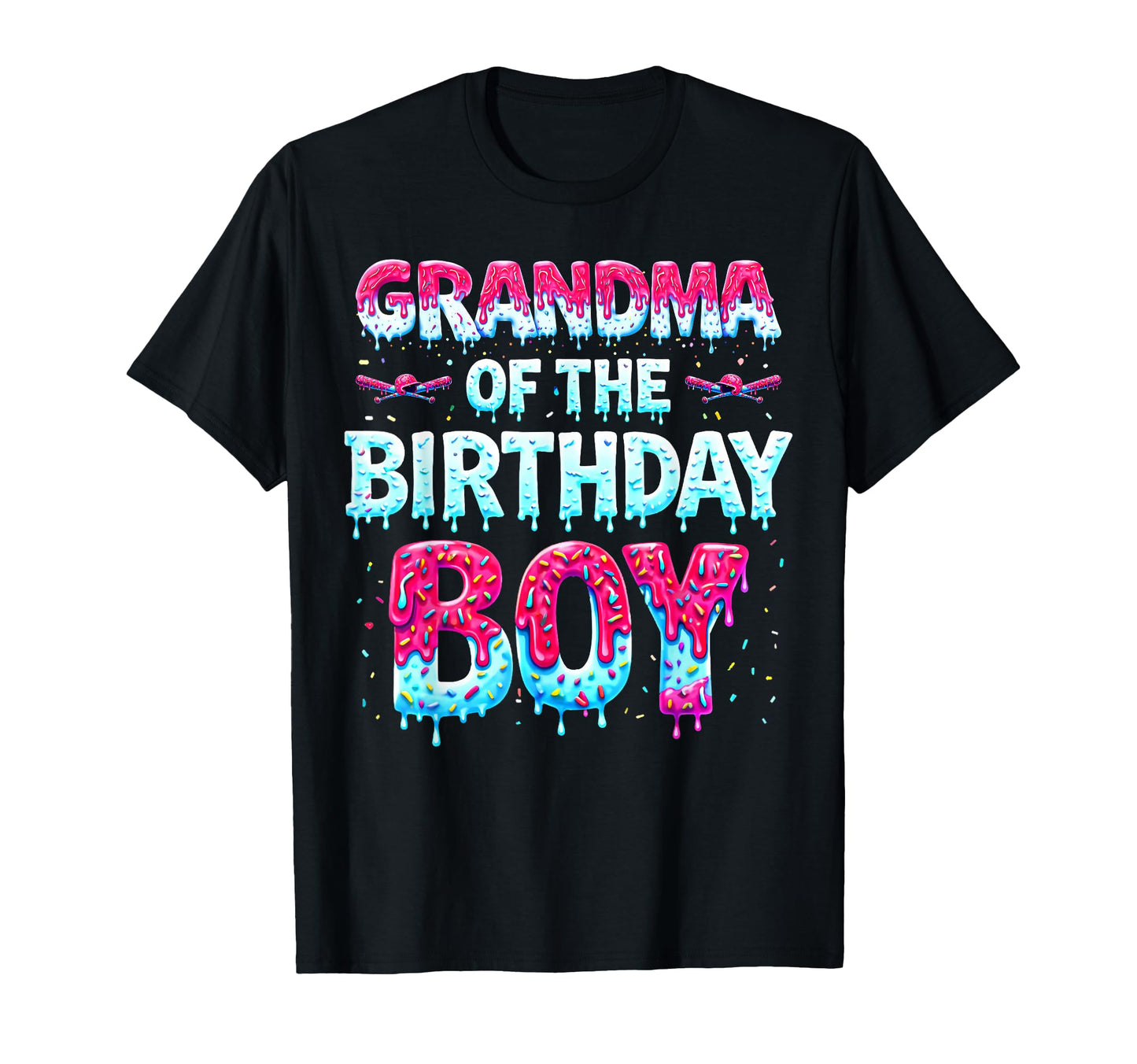 Grandma Birthday Ice Cream Baseball T-Shirt - Graphic Print Men Women - T-Shirt, Sweatshirt, Hoodie