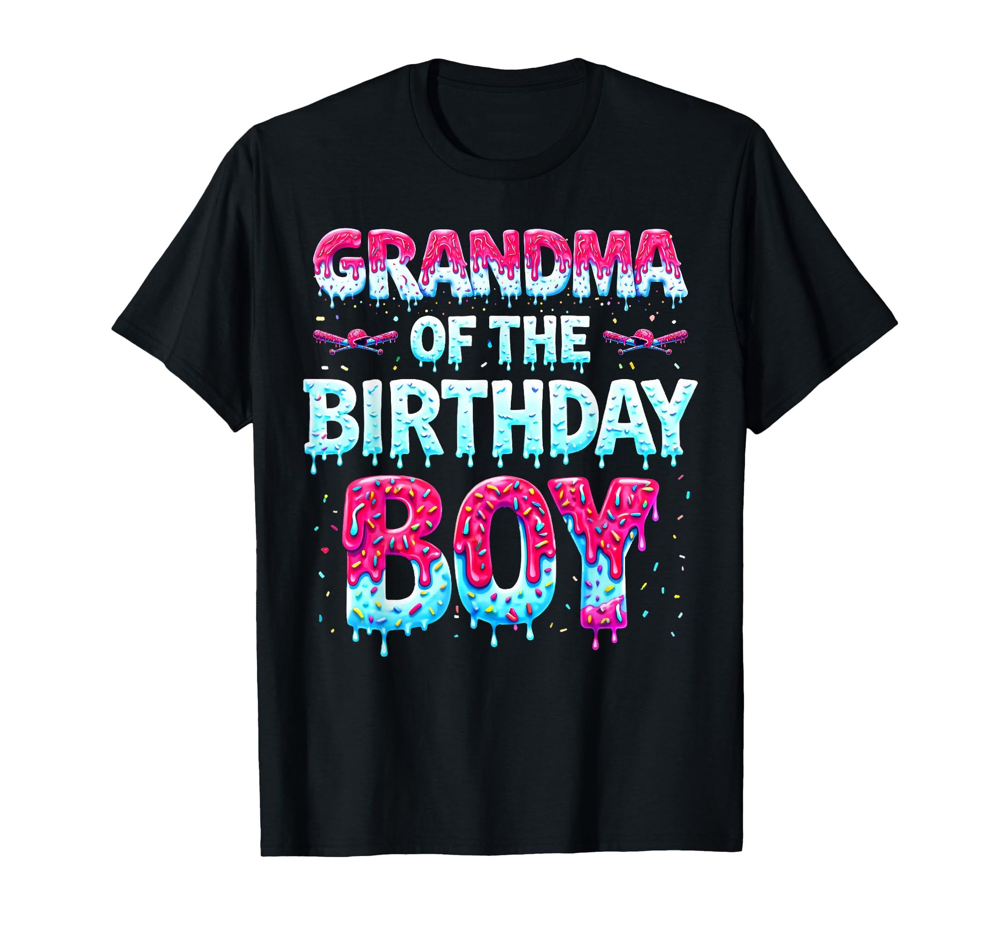 Grandma Birthday Ice Cream Baseball T-Shirt - Graphic Print Men Women - T-Shirt, Sweatshirt, Hoodie