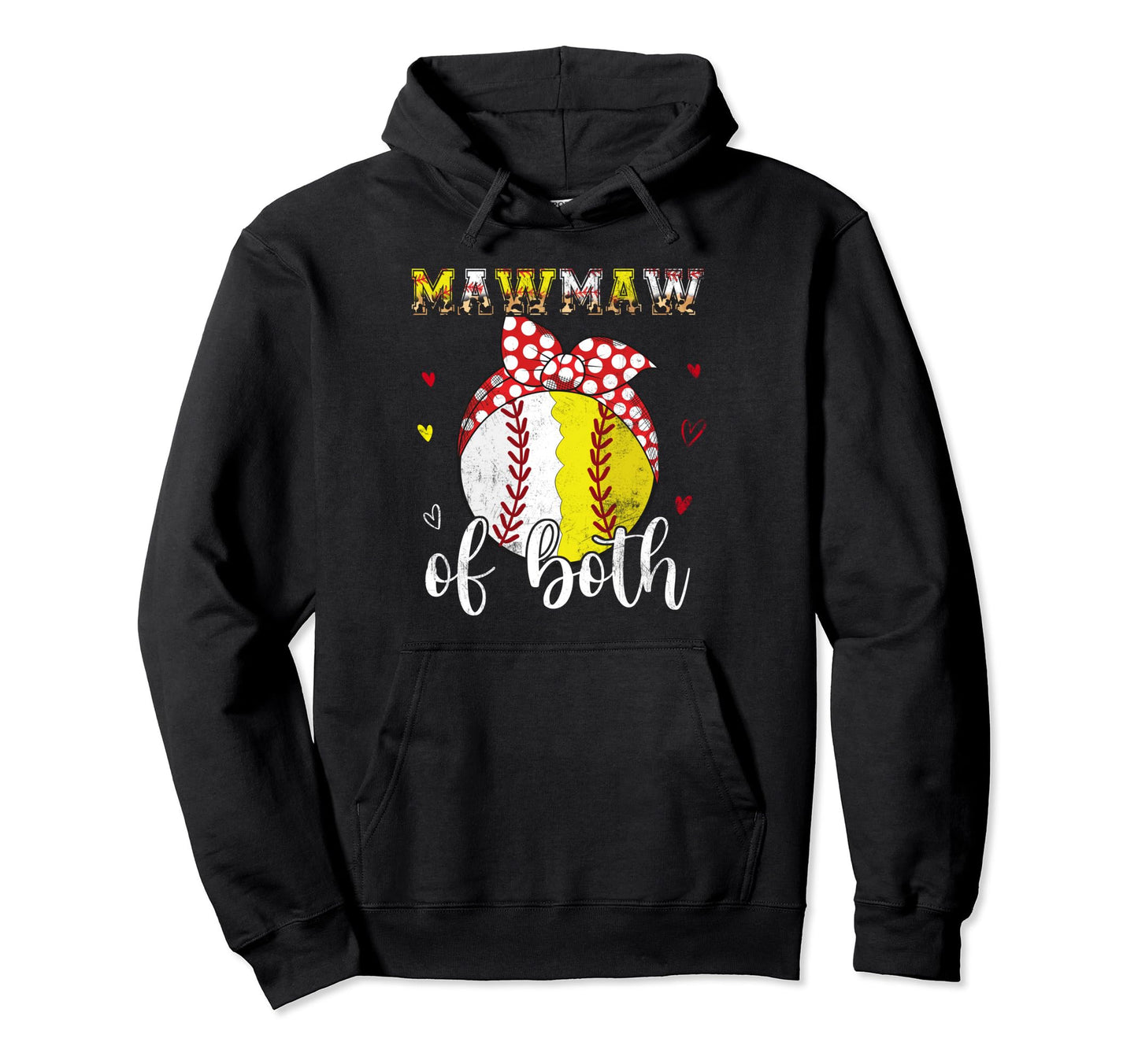 Mawmaw Both Baseball Softball Bandana Hoodie - Casual Everyday Wear Unisex - T-Shirt, Sweatshirt, Hoodie