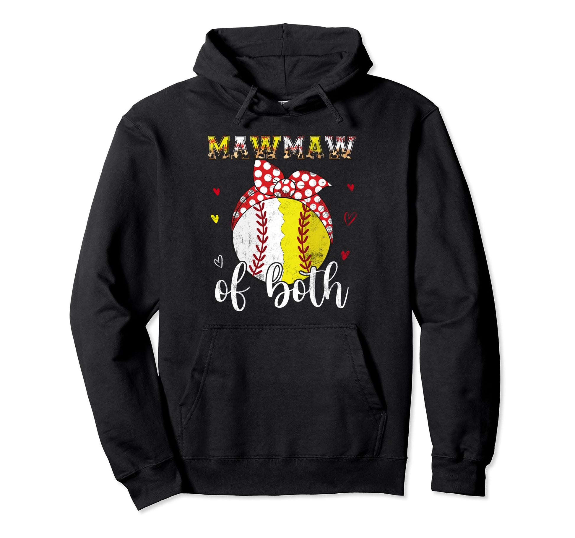 Mawmaw Both Baseball Softball Bandana Hoodie - Casual Everyday Wear Unisex - T-Shirt, Sweatshirt, Hoodie