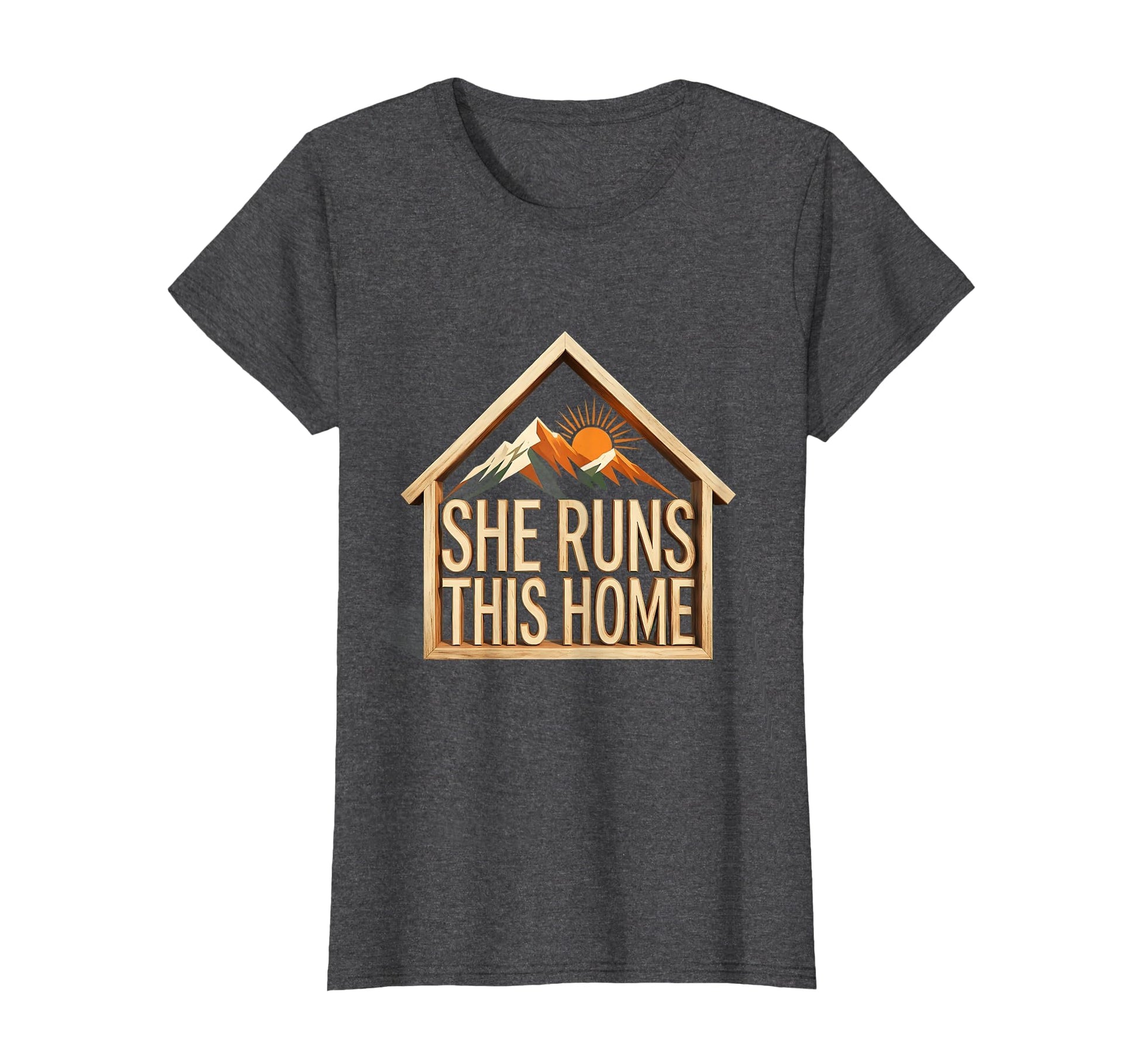 She Runs This Home Wifey T-Shirt - Aesthetic Graphic Men Women - T-Shirt, Sweatshirt, Hoodie