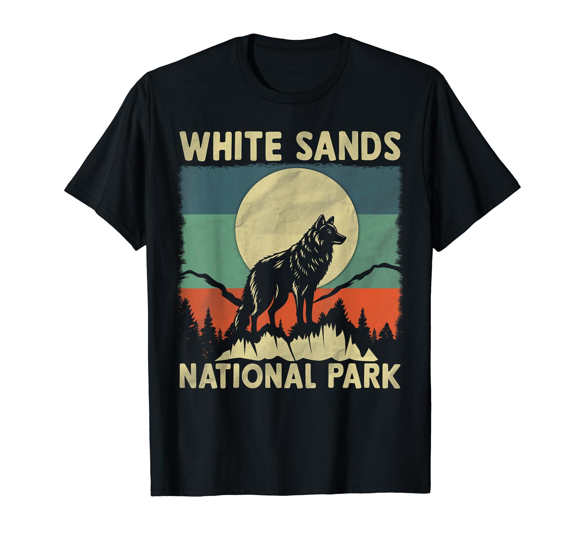 Wolf White Sands National Park T-Shirt - Minimalist Print for Adults - T-Shirt, Sweatshirt, Hoodie