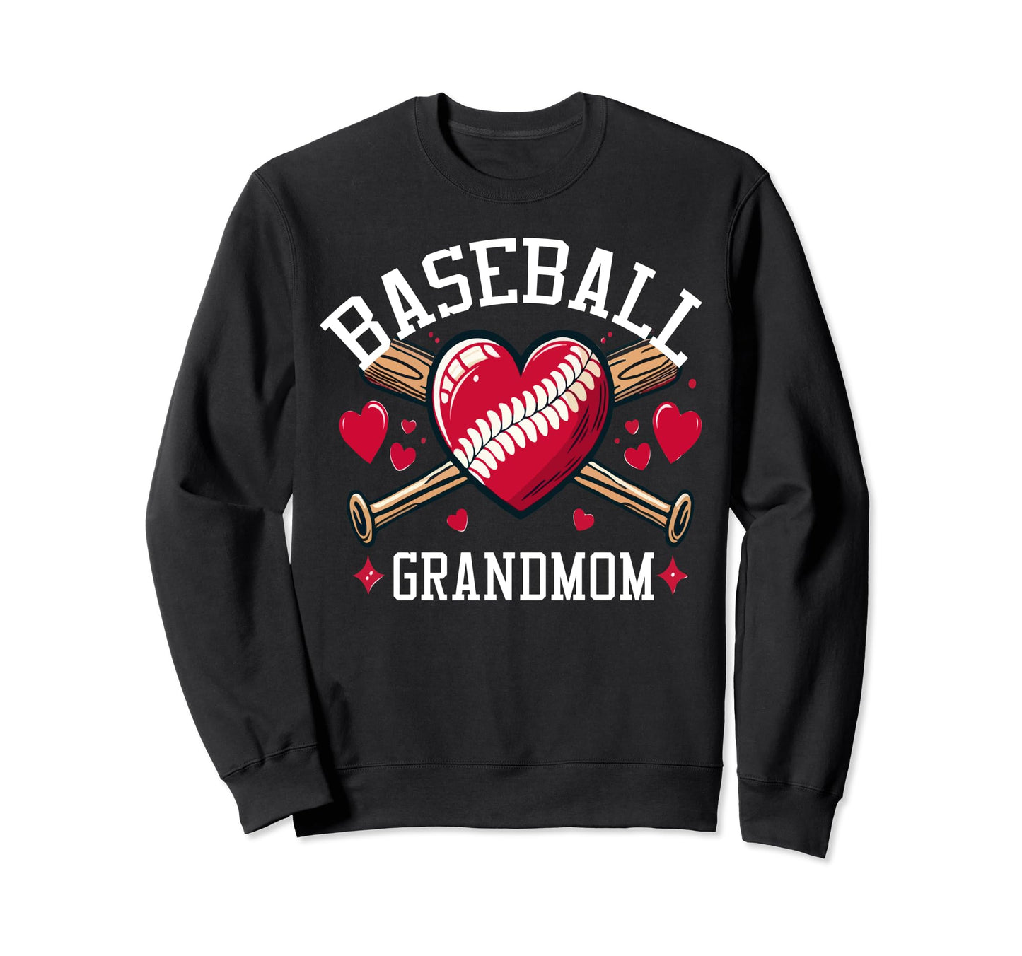 Baseball Grandma Love Sweatshirt - Graphic Print Men Women - T-Shirt, Sweatshirt, Hoodie