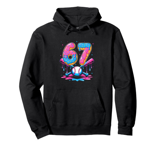 Baseball Drip Number 67 Player 67Th Hoodie - Trendy Graphic for Adults - T-Shirt, Sweatshirt, Hoodie