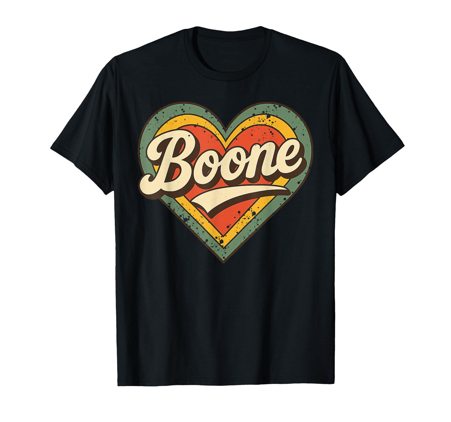 Boone Heart Love Typography T-Shirt - Unique Graphic Men Women - T-Shirt, Sweatshirt, Hoodie