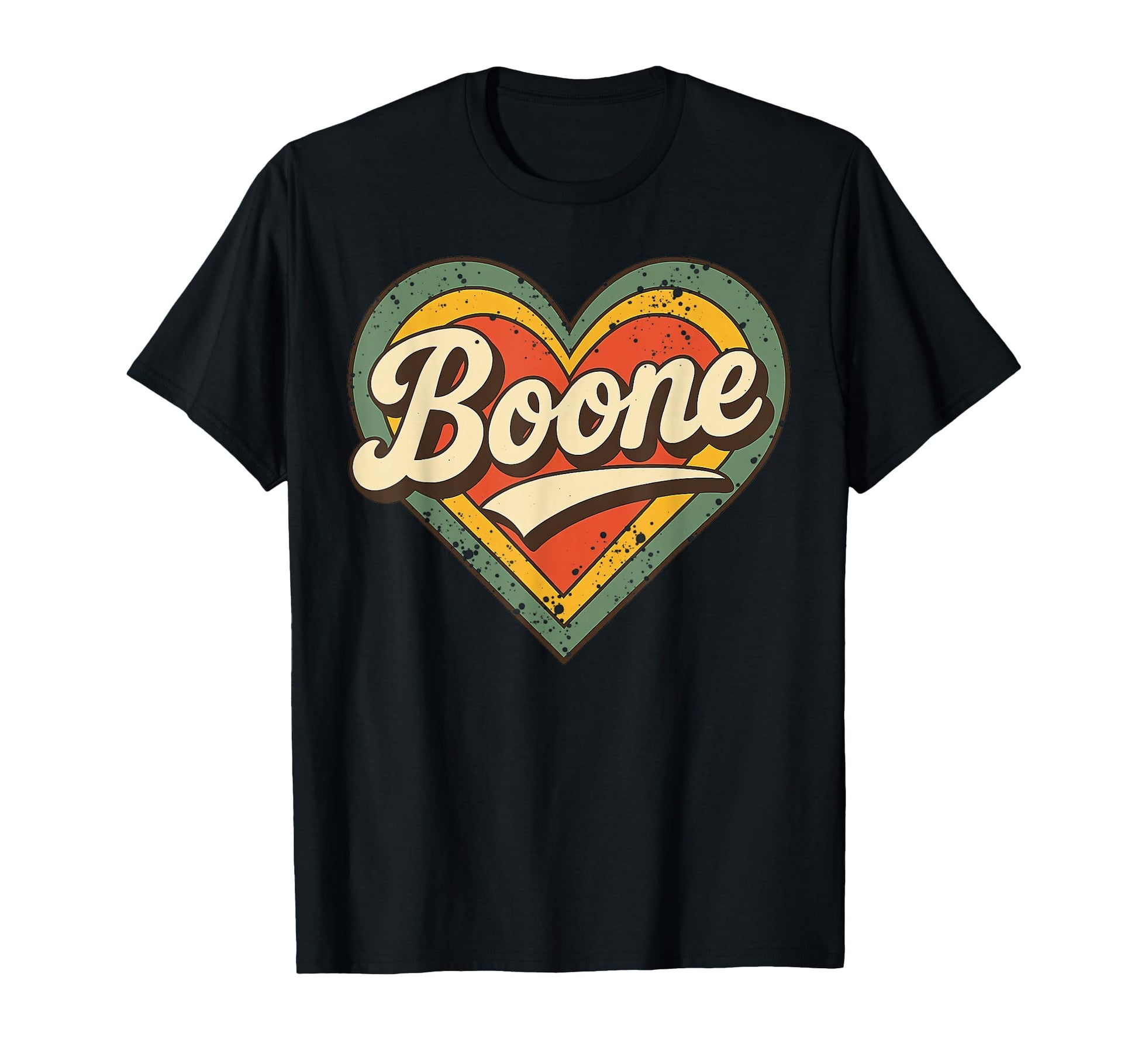 Boone Heart Love Typography T-Shirt - Unique Graphic Men Women - T-Shirt, Sweatshirt, Hoodie