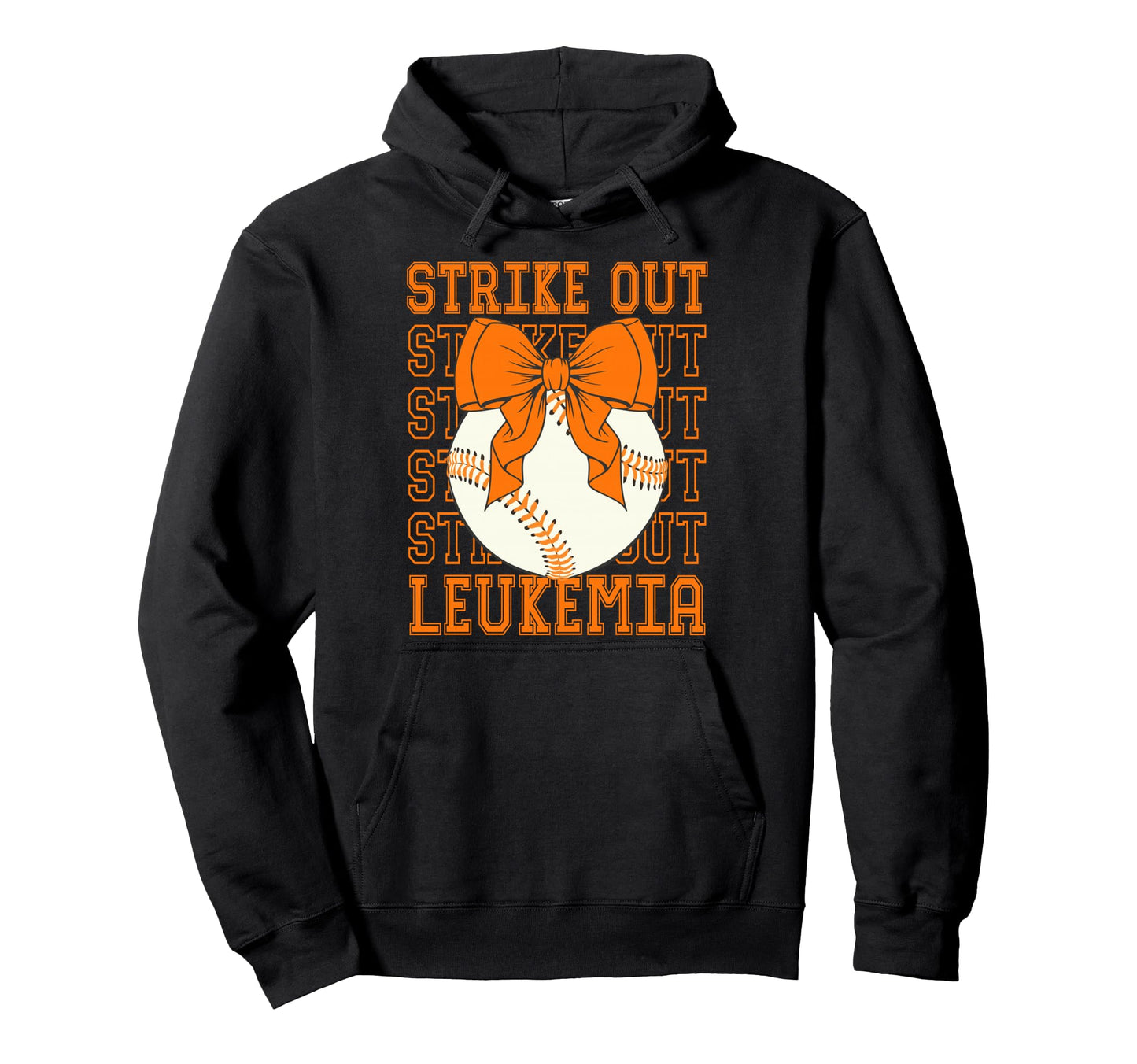 Leukemia Awareness Orange Coquette Hoodie - Trendy Graphic for Adults - T-Shirt, Sweatshirt, Hoodie