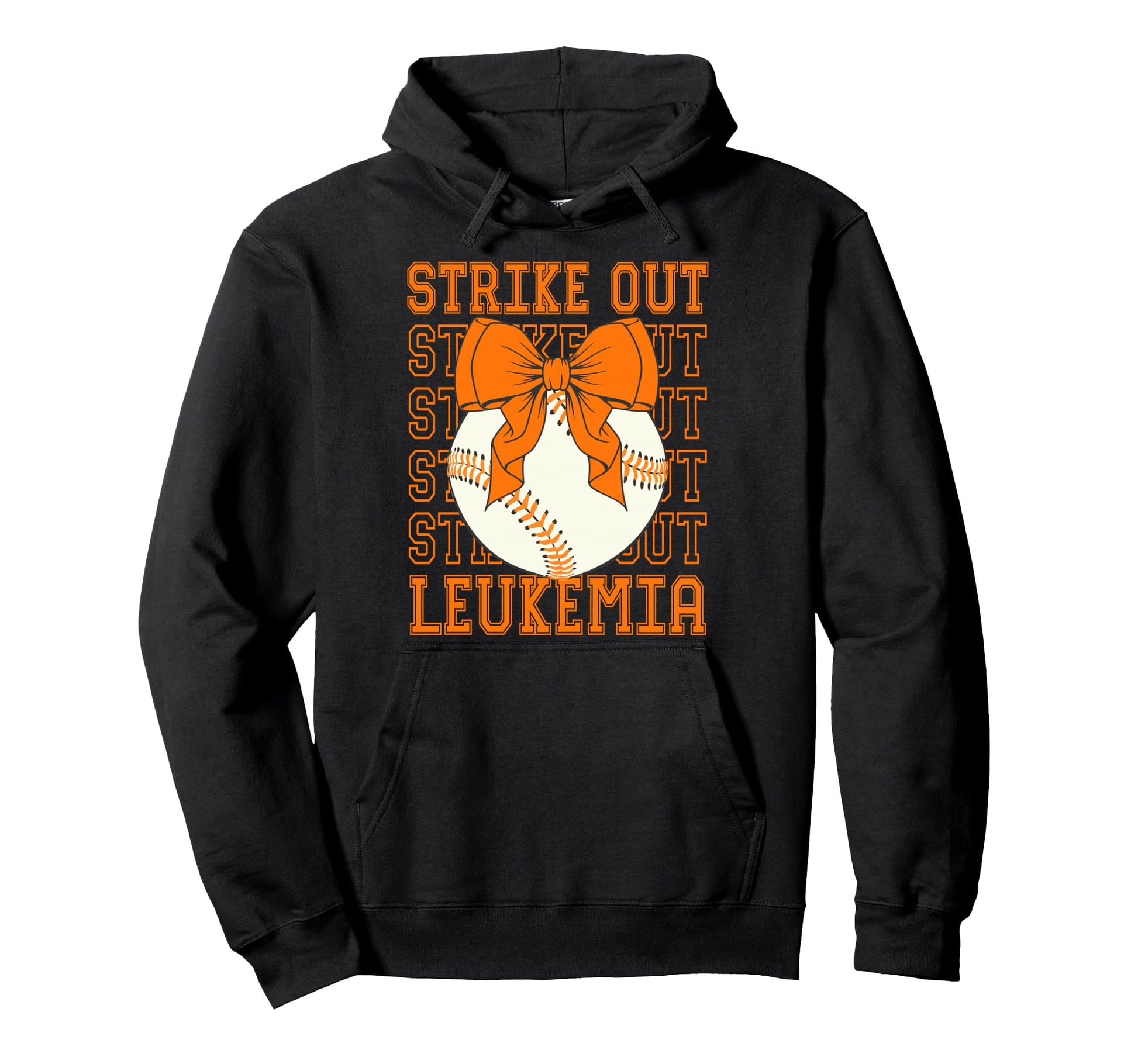 Leukemia Awareness Orange Coquette Hoodie - Trendy Graphic for Adults - T-Shirt, Sweatshirt, Hoodie