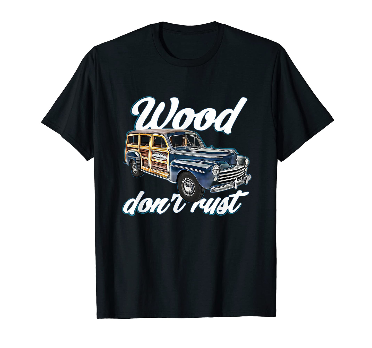 Woody Wagon 40S Station Hotrod T-Shirt - Minimalist Print for Adults - T-Shirt, Sweatshirt, Hoodie