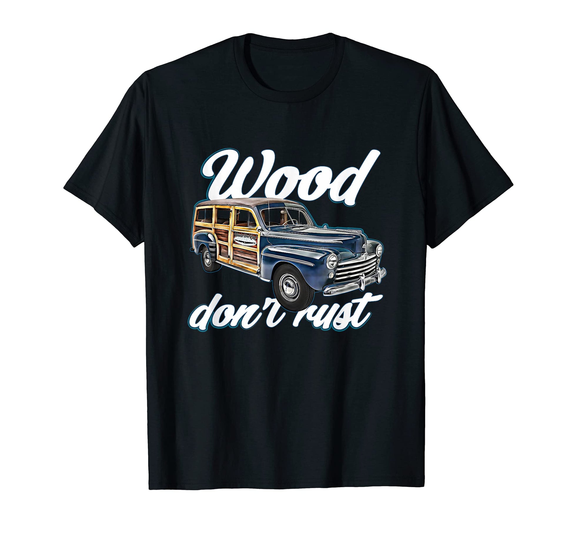 Woody Wagon 40S Station Hotrod T-Shirt - Minimalist Print for Adults - T-Shirt, Sweatshirt, Hoodie