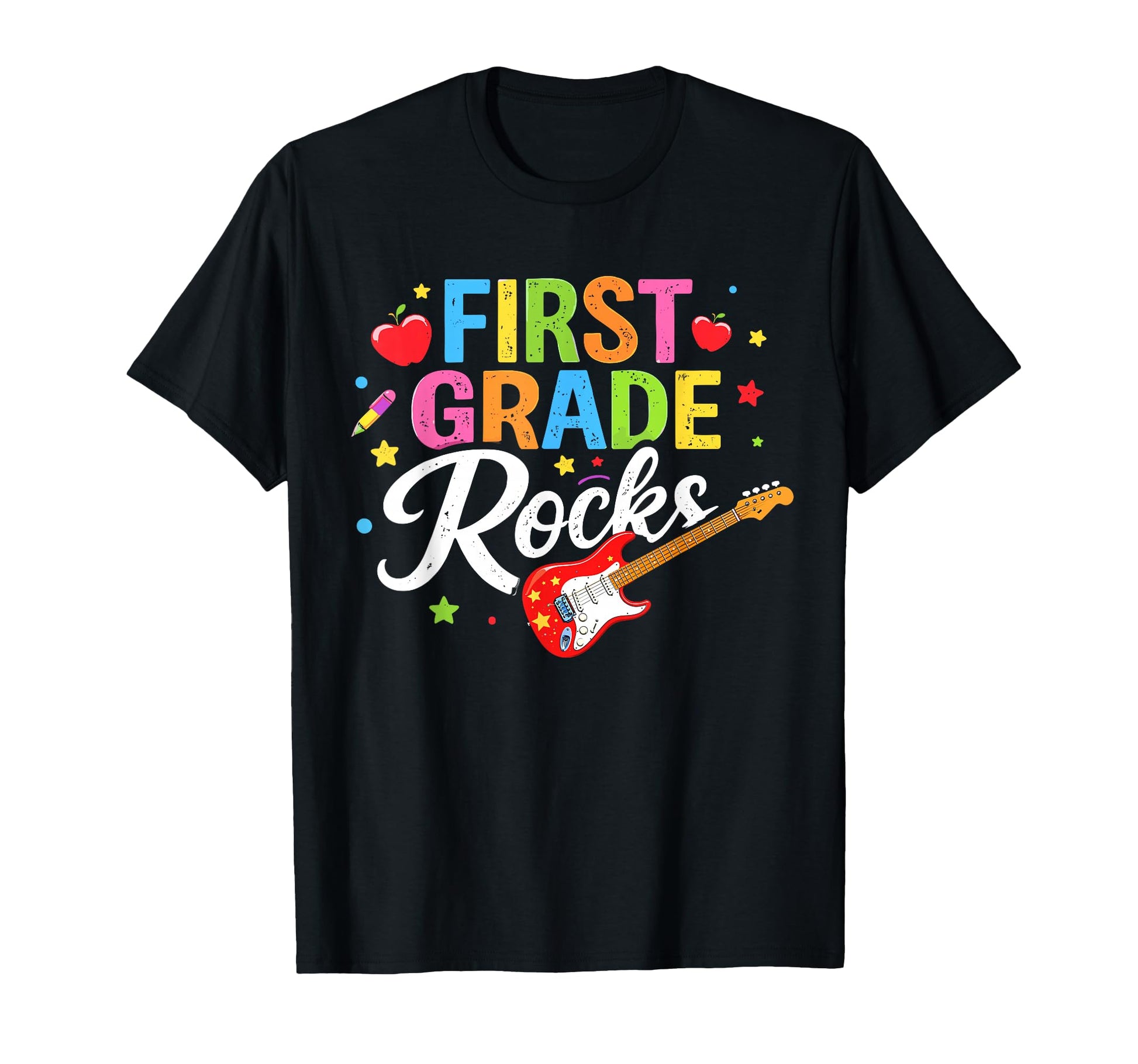 First Grade Rocks Colorful Back To T-Shirt - Unique Graphic for Adults - T-Shirt, Sweatshirt, Hoodie