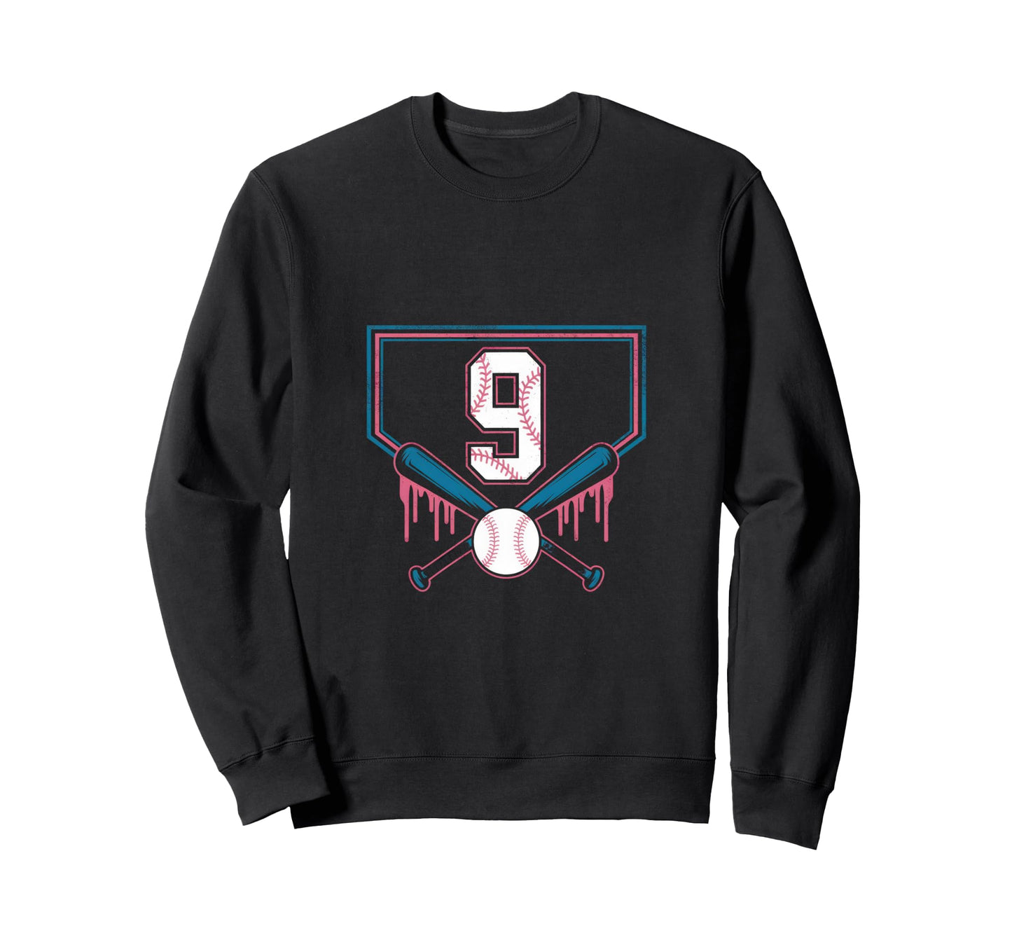 Baseball Home Ice Cream 9Th Birthday Sweatshirt - Unique Graphic Men Women - T-Shirt, Sweatshirt, Hoodie