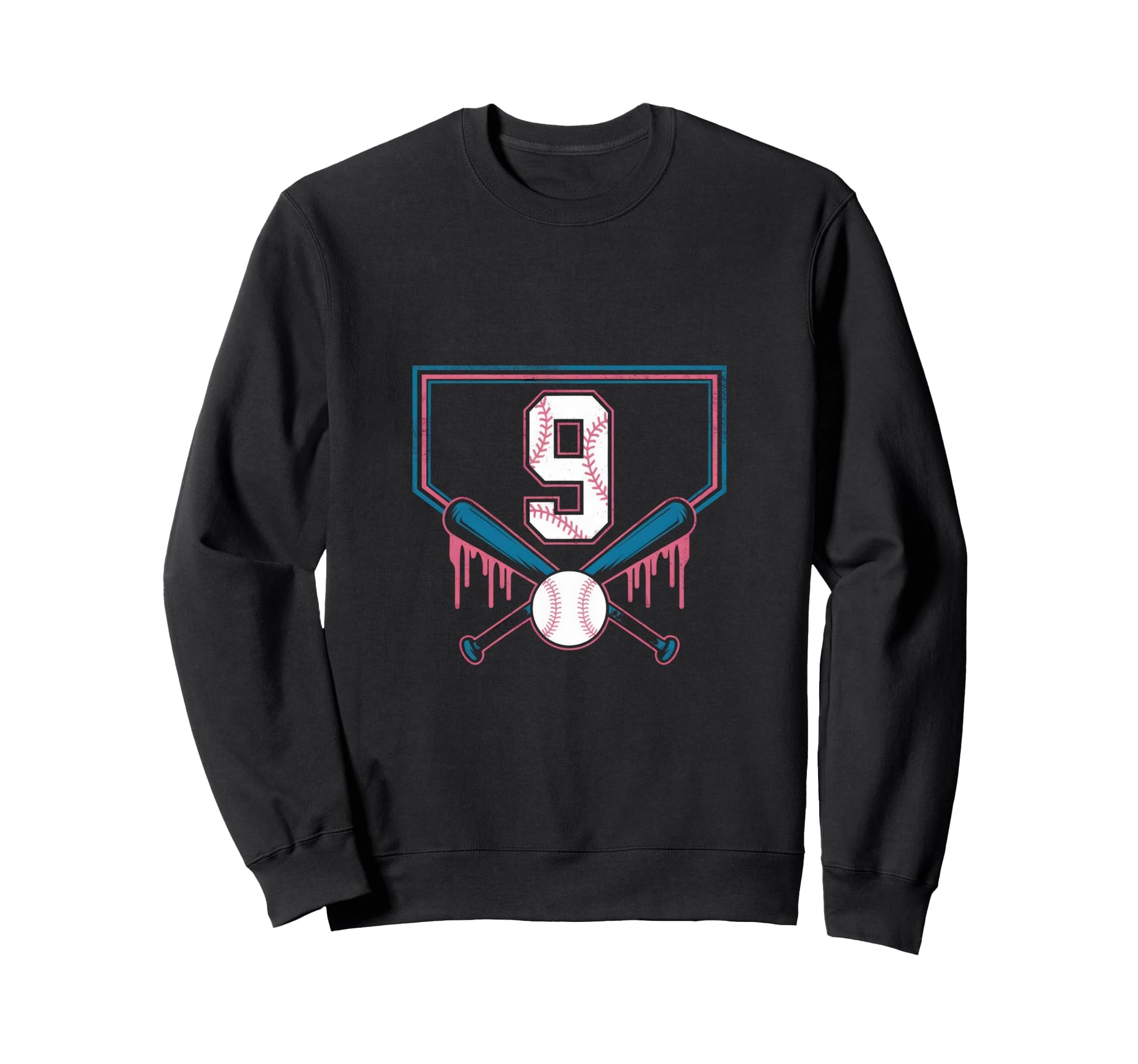 Baseball Home Ice Cream 9Th Birthday Sweatshirt - Unique Graphic Men Women - T-Shirt, Sweatshirt, Hoodie