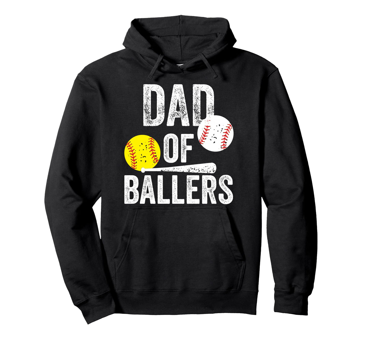 Dad Ballers Funny Dad Baseball And Hoodie - Novelty Apparel for Adults - T-Shirt, Sweatshirt, Hoodie