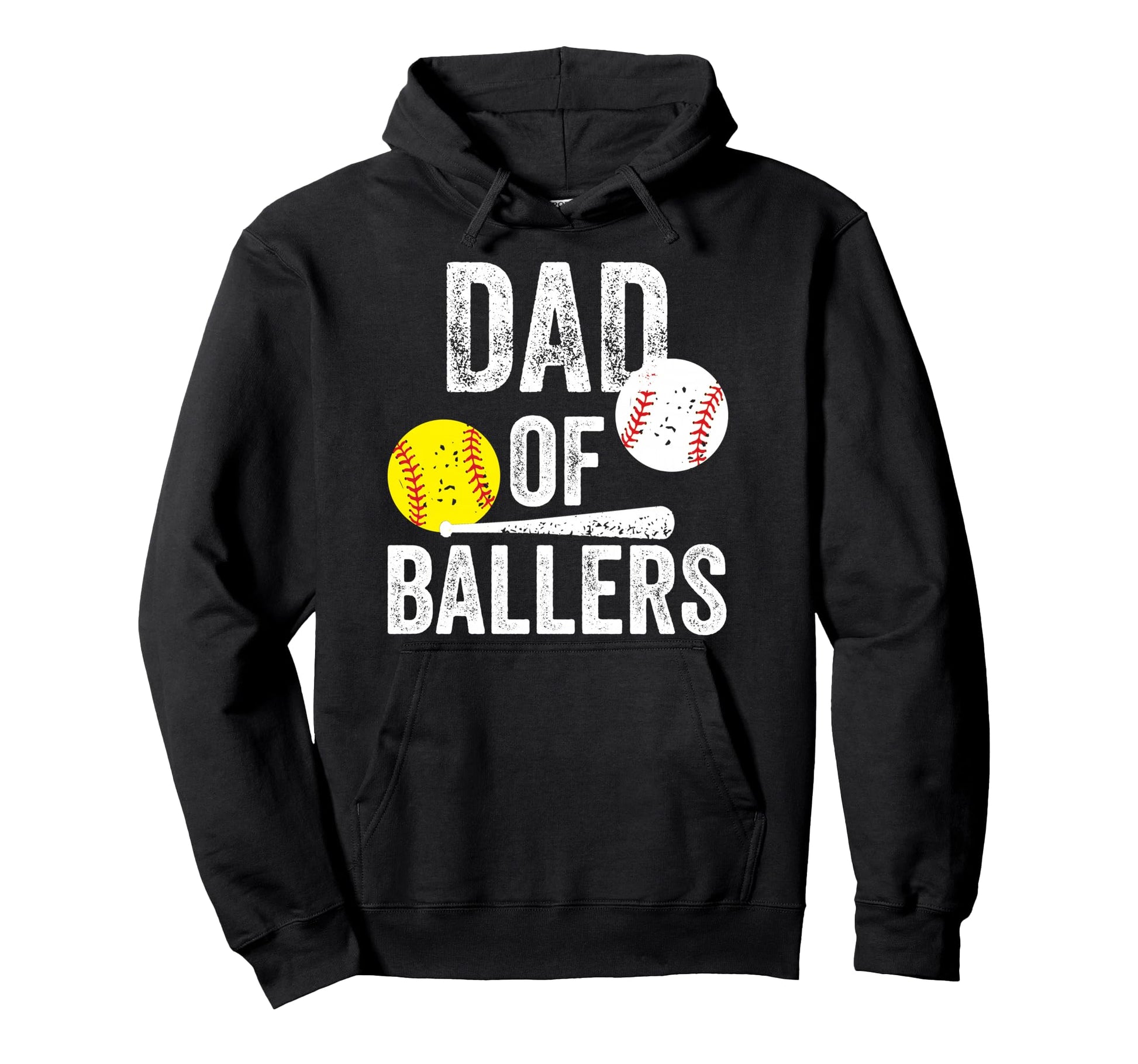 Dad Ballers Funny Dad Baseball And Hoodie - Novelty Apparel for Adults - T-Shirt, Sweatshirt, Hoodie