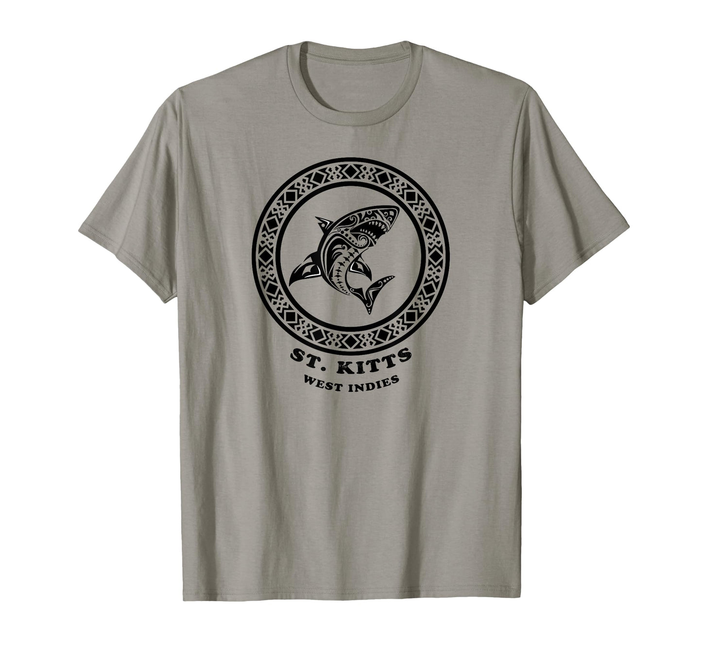 St Kitts West Indies Tribal Shark T-Shirt - Unique Graphic for Adults - T-Shirt, Sweatshirt, Hoodie