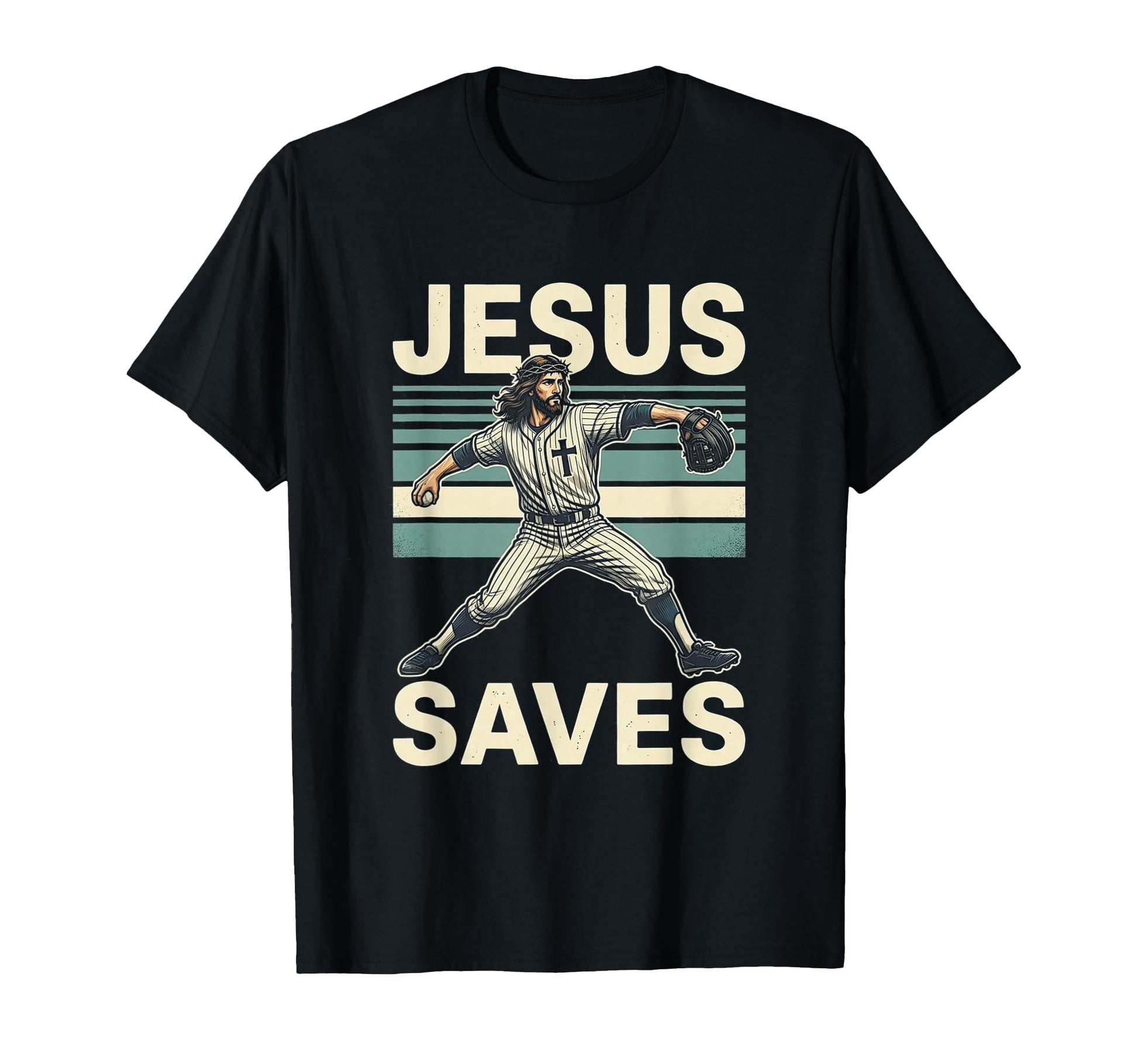 Jesus Saves Religious Christian T-Shirt - Fun Novelty Design Men Women - T-Shirt, Sweatshirt, Hoodie