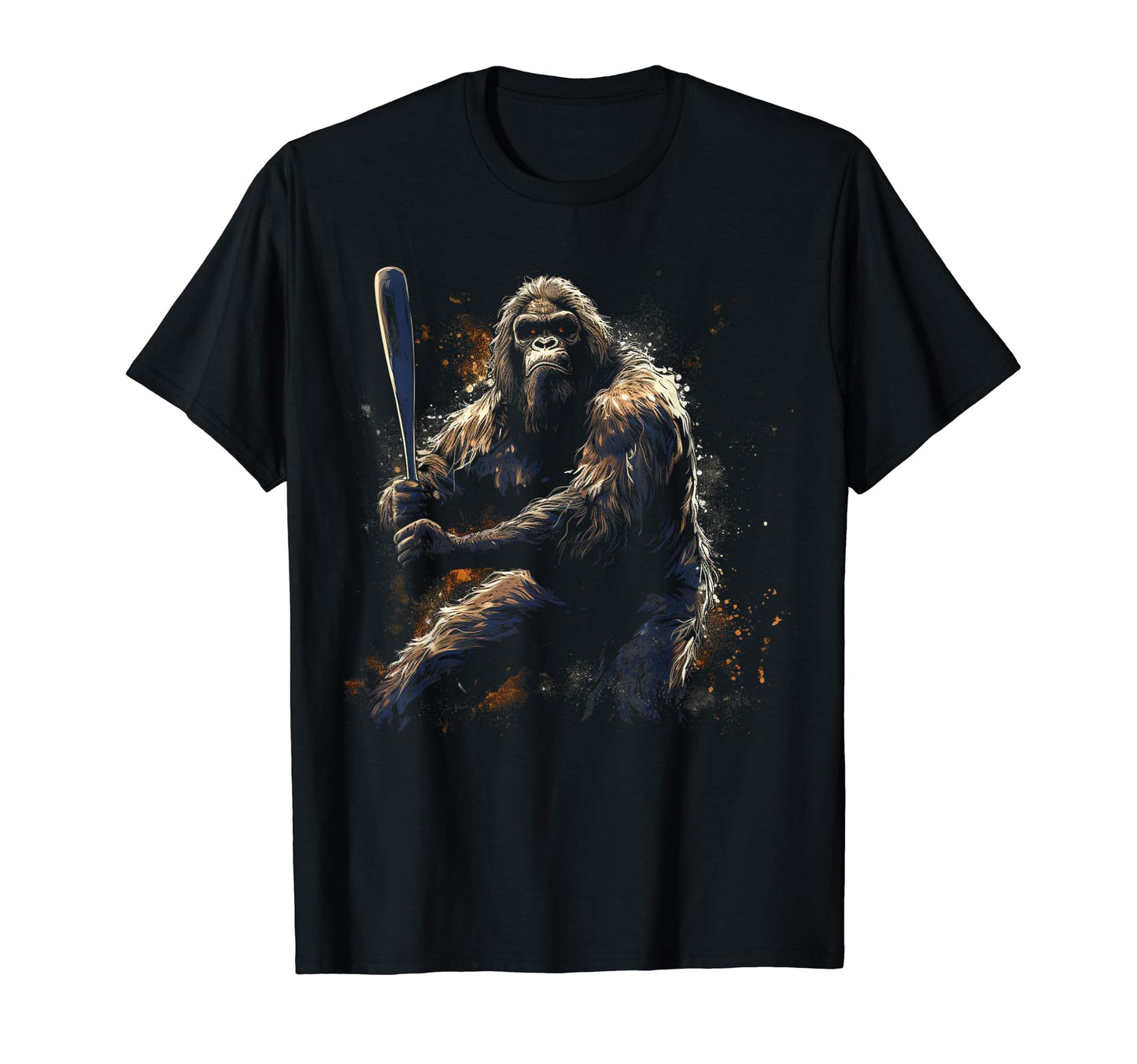 Funny Sasquatch Bigfoot Playing T-Shirt - Unique Graphic for Adults - T-Shirt, Sweatshirt, Hoodie