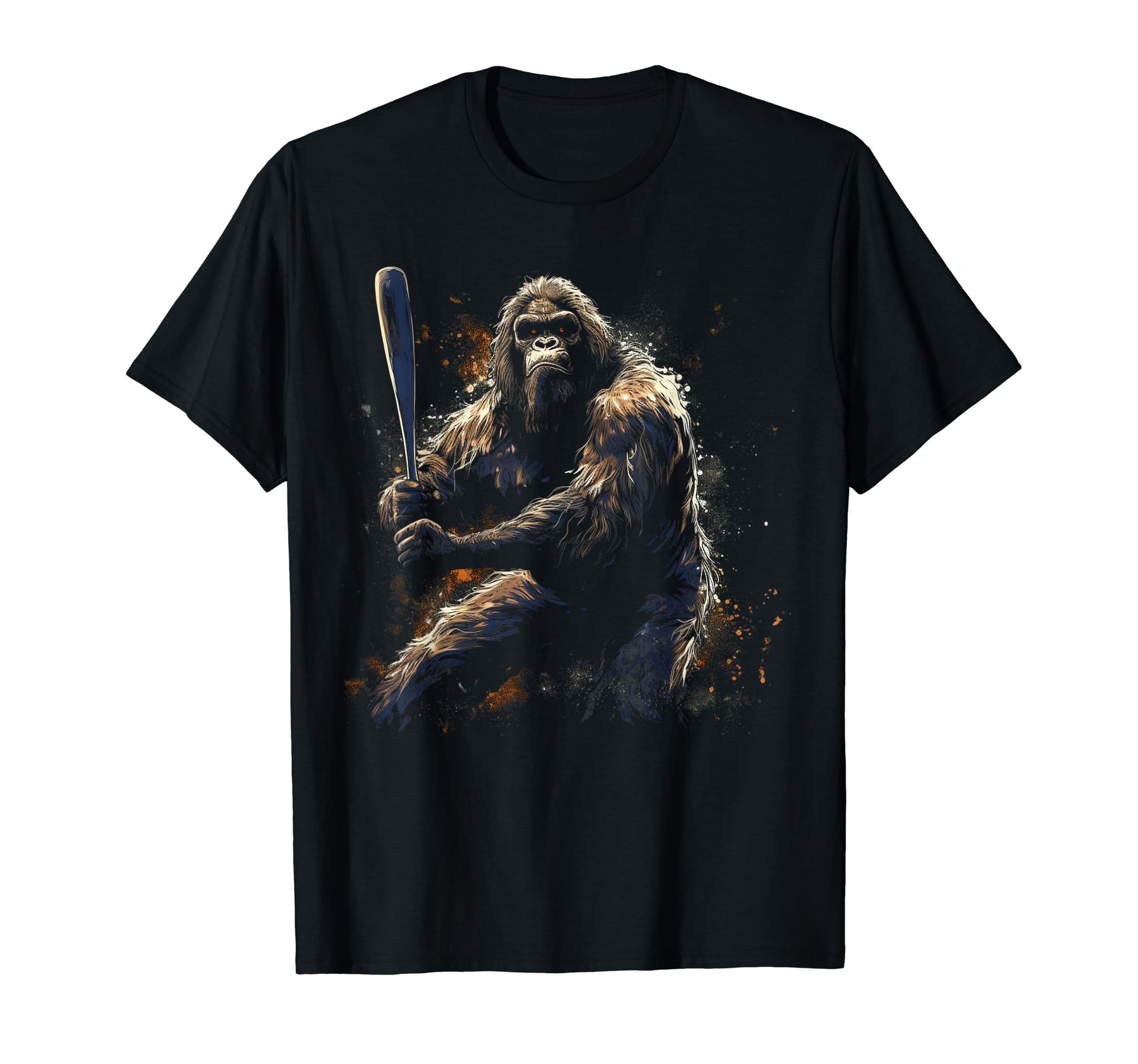 Funny Sasquatch Bigfoot Playing T-Shirt - Unique Graphic for Adults - T-Shirt, Sweatshirt, Hoodie