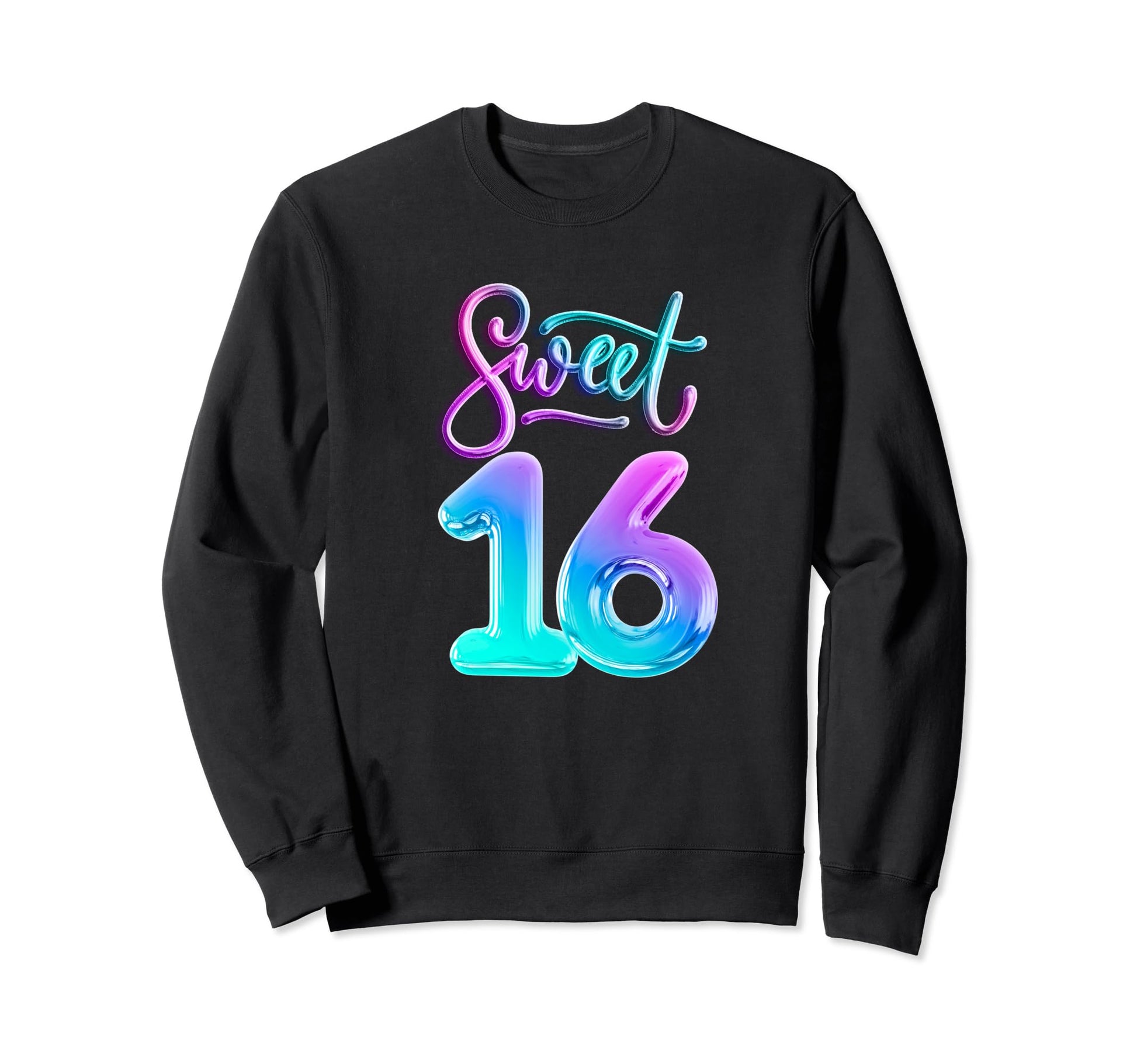 Ombre Typography Sixteenth Sweatshirt - Casual Everyday Wear Men Women - T-Shirt, Sweatshirt, Hoodie