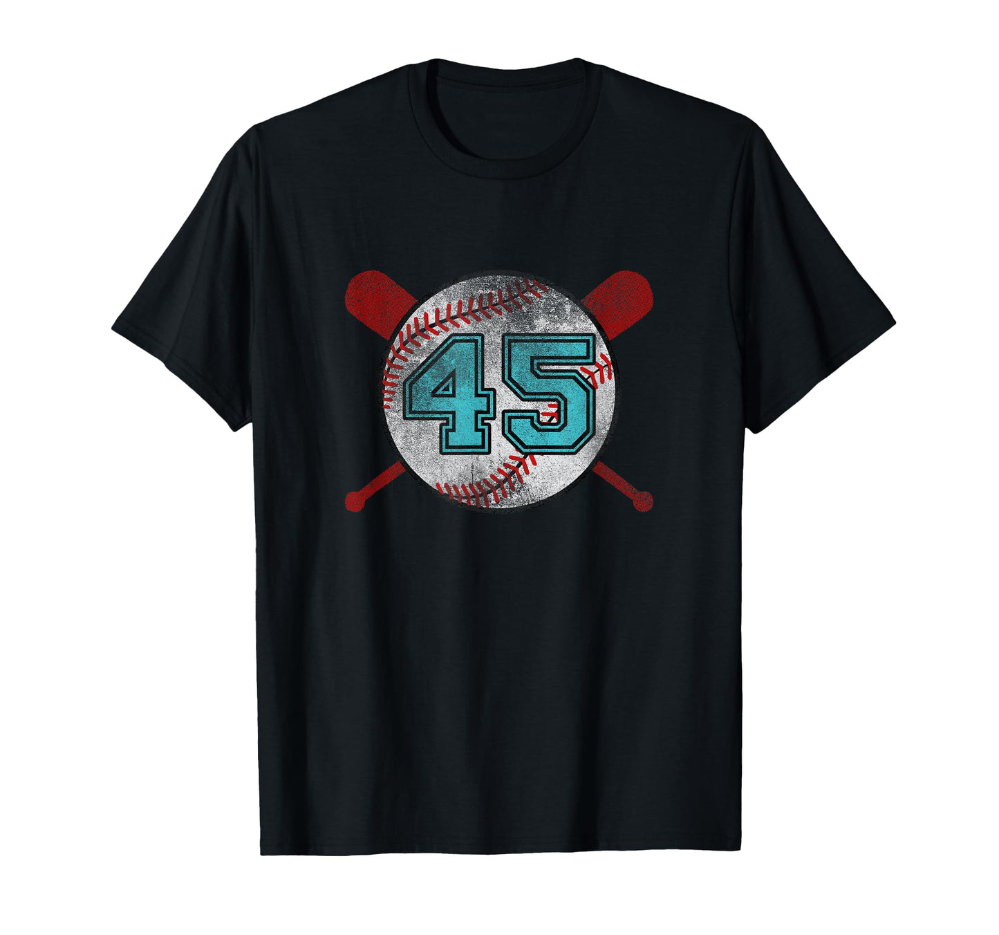 Distressed Baseball Jersey Number T-Shirt - Fun Novelty Design Men Women - T-Shirt, Sweatshirt, Hoodie