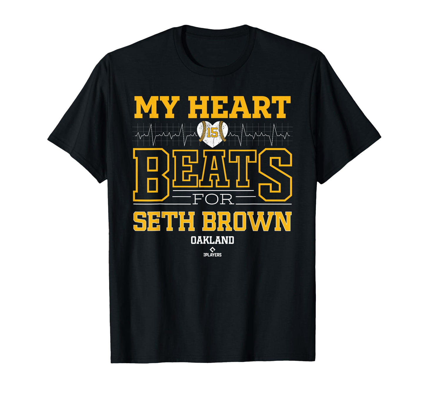 My Heart Beats Seth Brown Oakland T-Shirt - Minimalist Print for Adults - T-Shirt, Sweatshirt, Hoodie