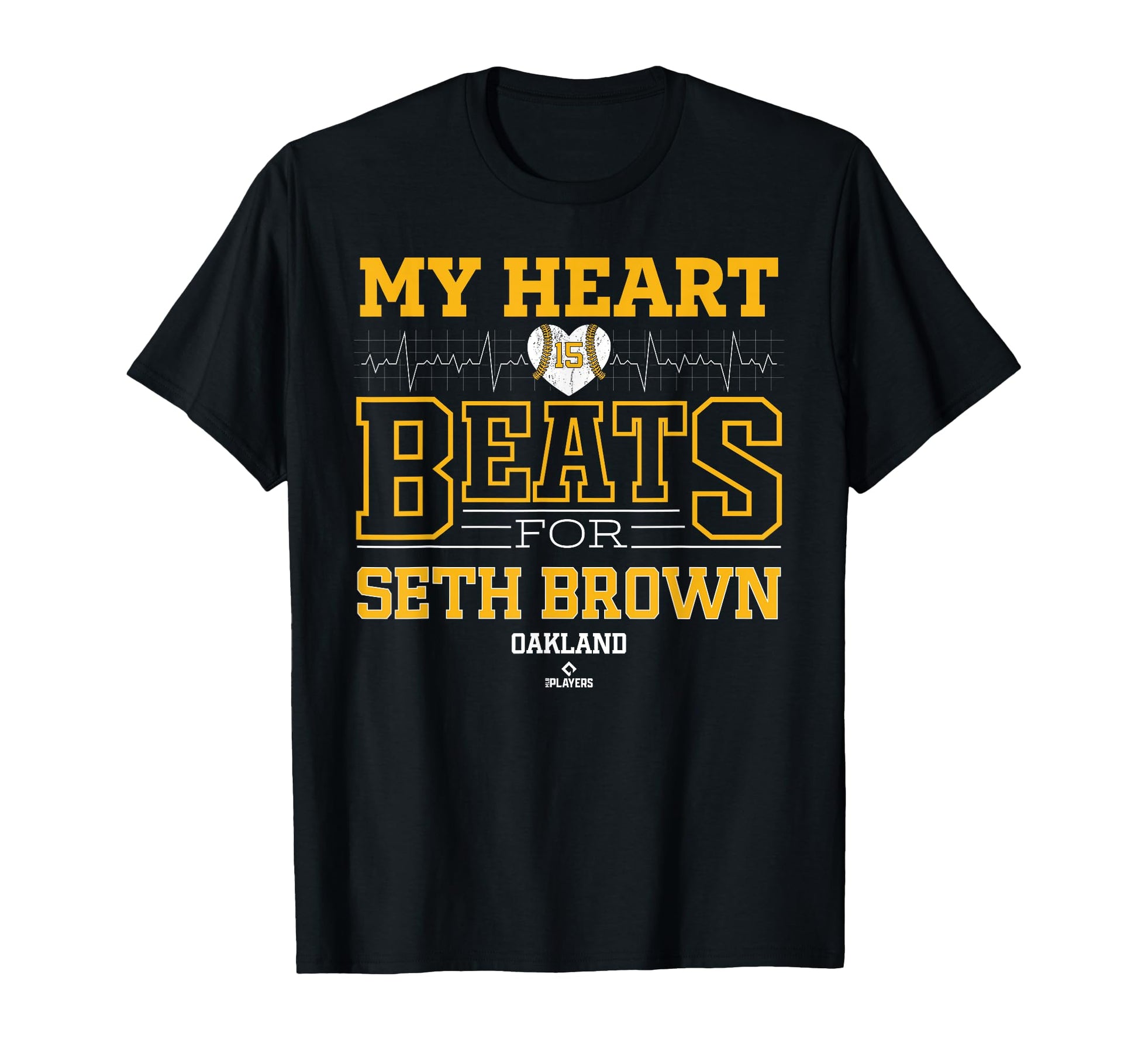 My Heart Beats Seth Brown Oakland T-Shirt - Minimalist Print for Adults - T-Shirt, Sweatshirt, Hoodie