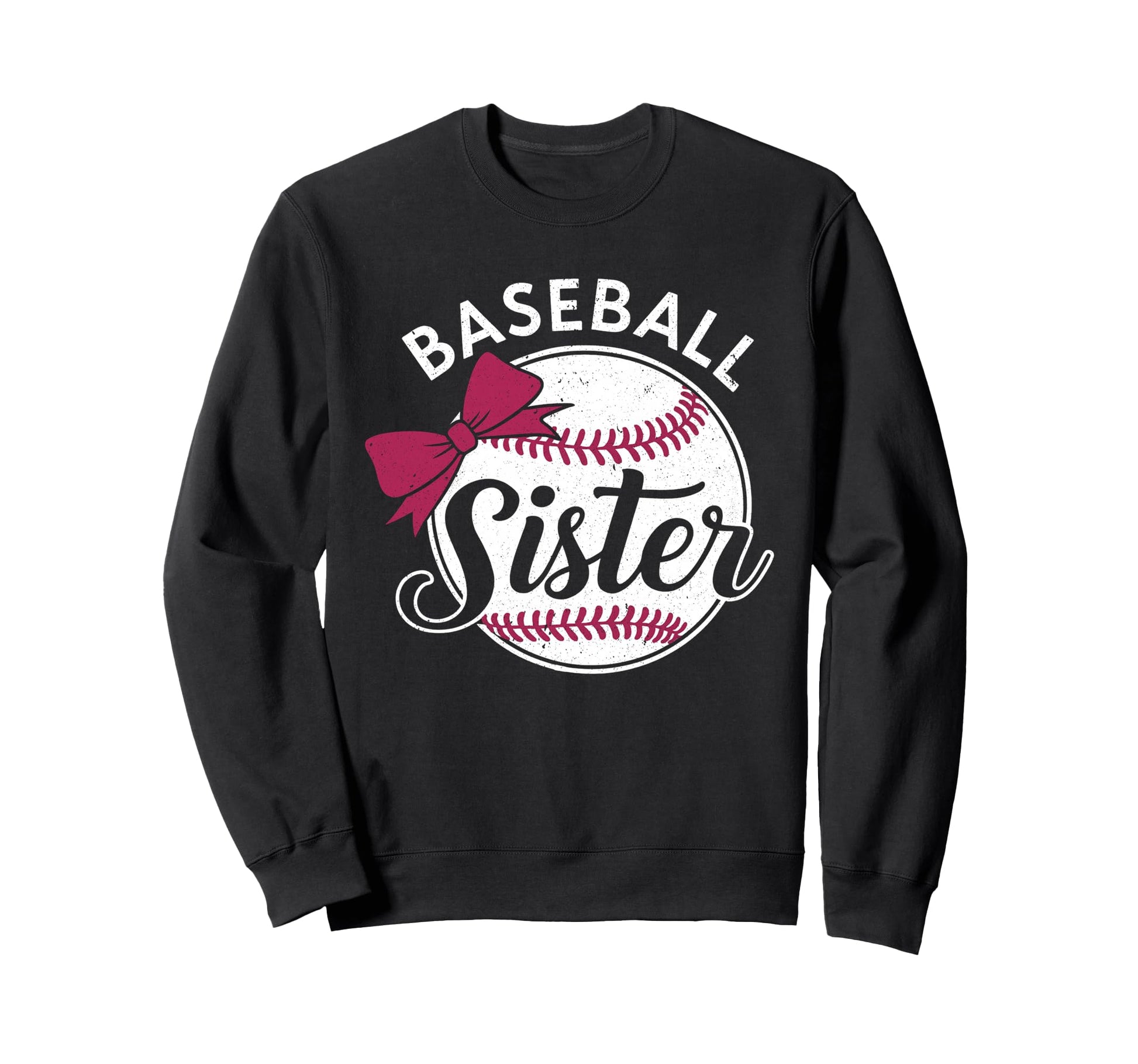 Baseball Sister Coquette Bow Sweatshirt - Custom Art Print for Adults - T-Shirt, Sweatshirt, Hoodie