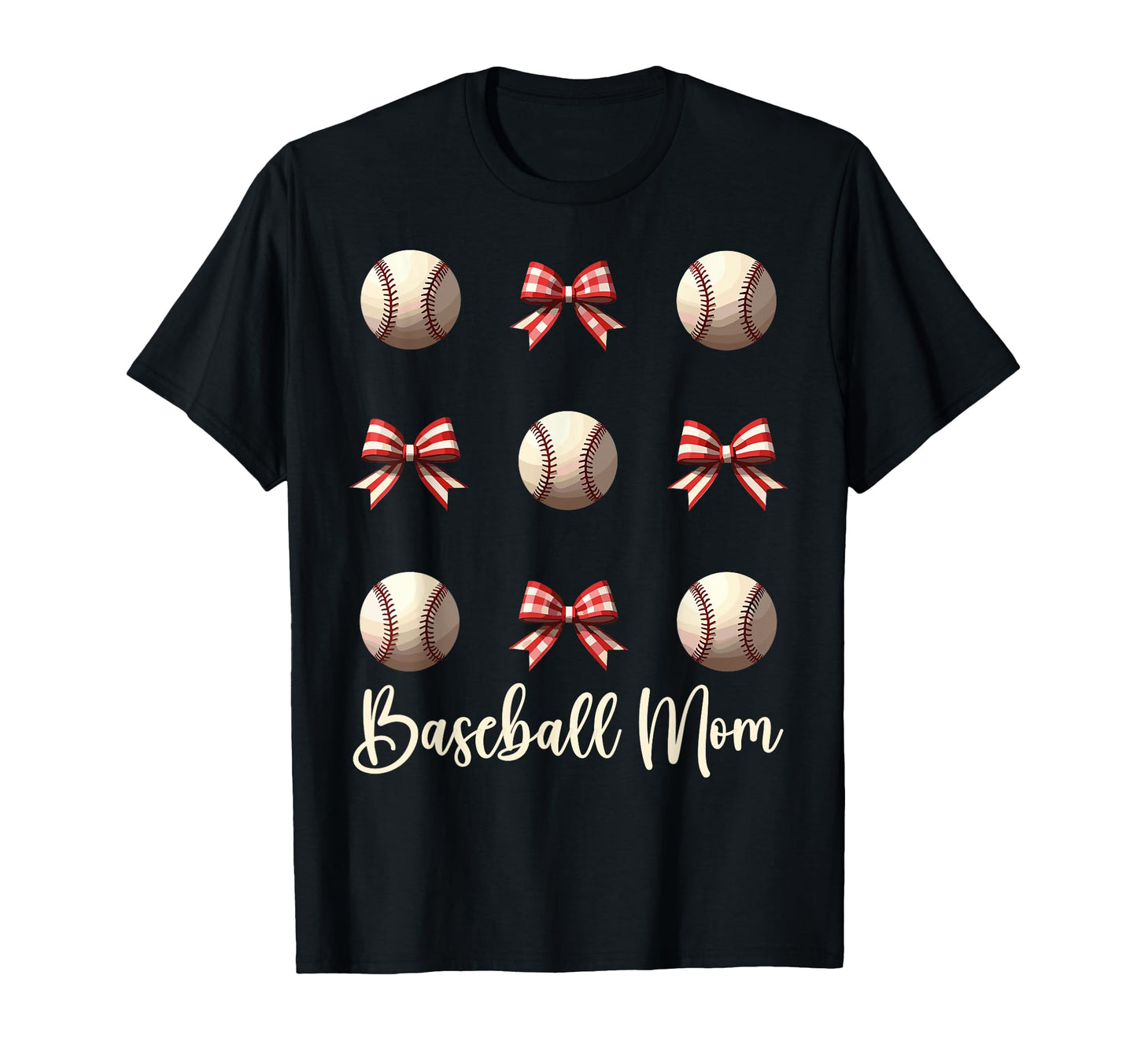 Baseball Mom Funny Coquette Bow Baseball T-Shirt - Trendy Graphic Unisex - T-Shirt, Sweatshirt, Hoodie