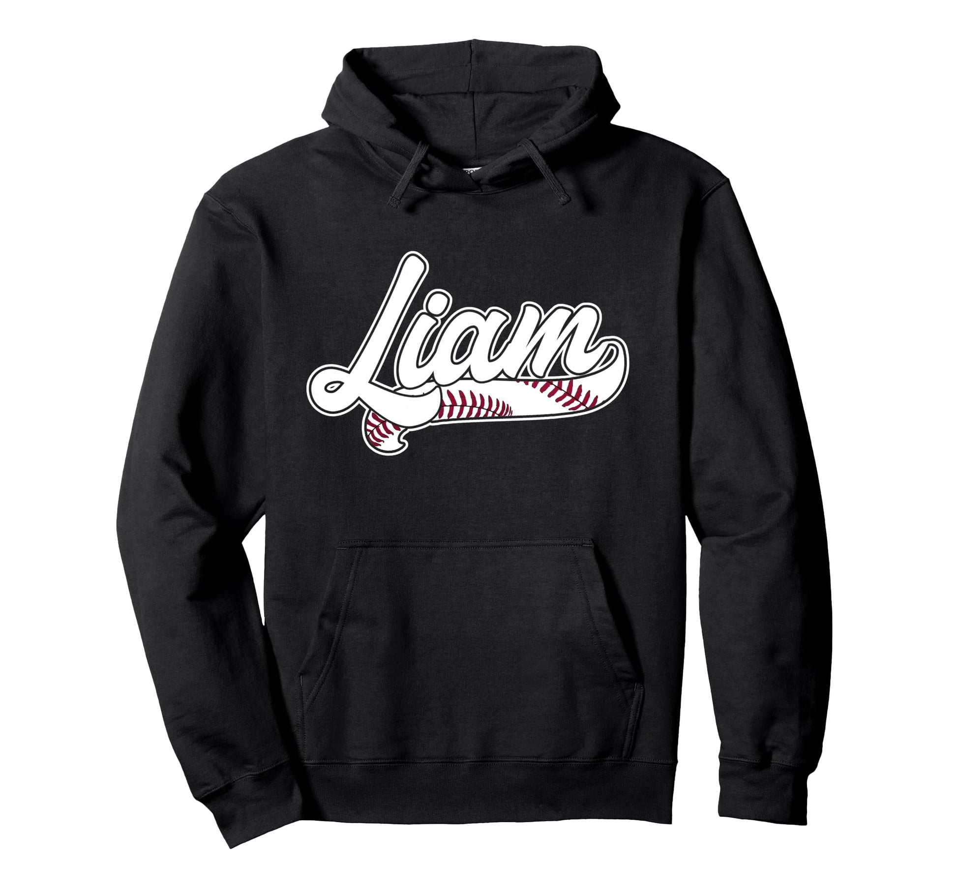 Liam Personalized Baseball Fan Hoodie - Custom Art Print Men Women - T-Shirt, Sweatshirt, Hoodie