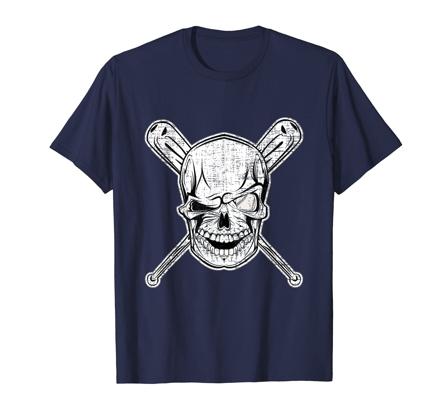 Baseball Players And Skull Fans Gothic T-Shirt - Graphic Print for Adults - T-Shirt, Sweatshirt, Hoodie