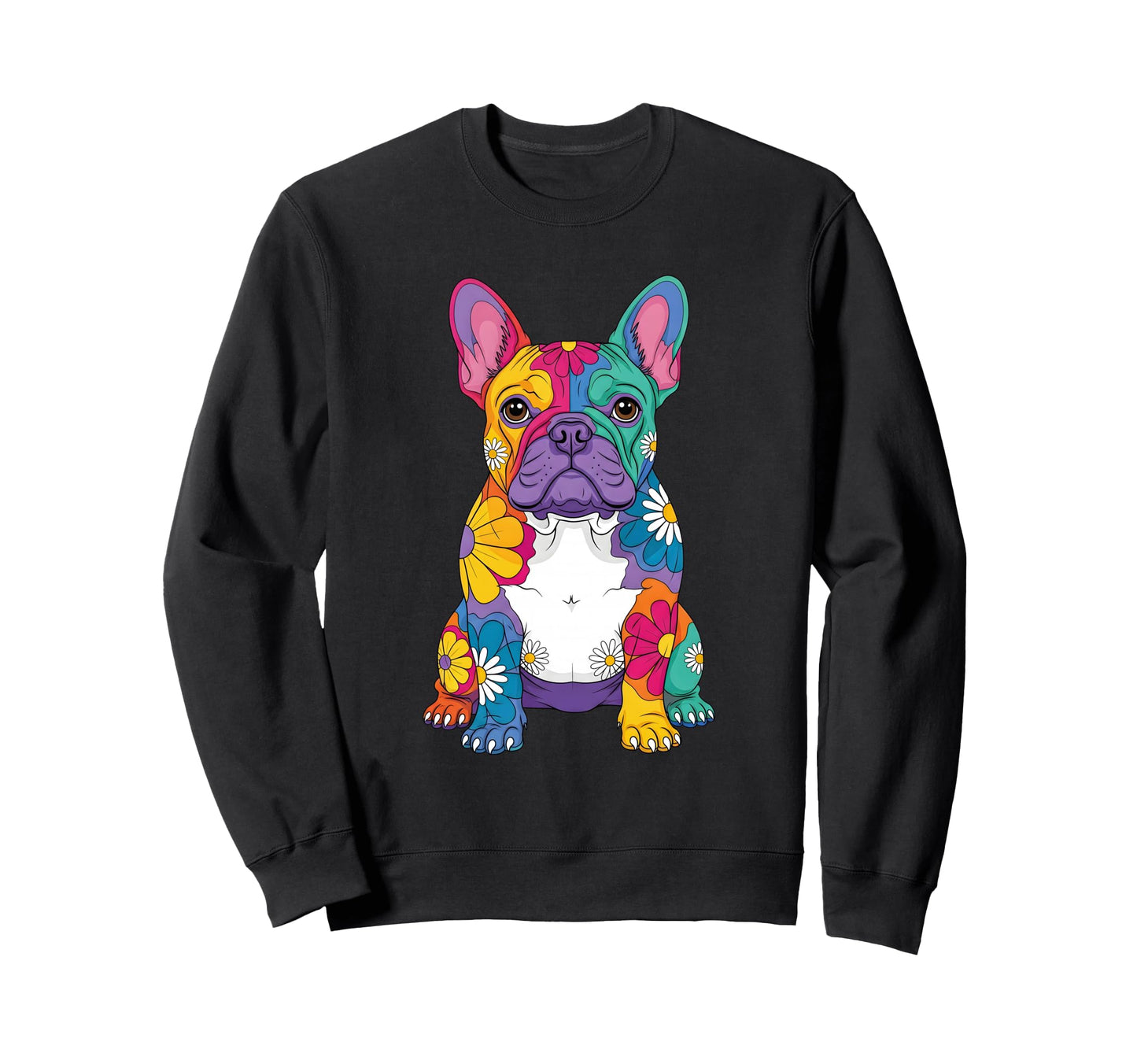 French Bulldog Art Mama Mom Sweatshirt - Minimalist Print for Adults - T-Shirt, Sweatshirt, Hoodie
