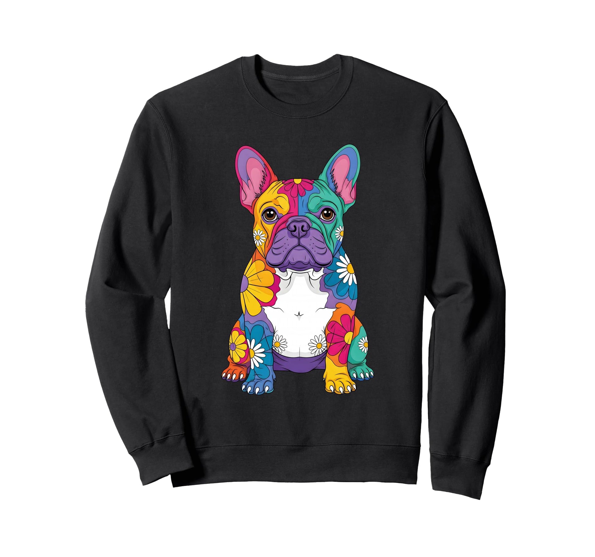 French Bulldog Art Mama Mom Sweatshirt - Minimalist Print for Adults - T-Shirt, Sweatshirt, Hoodie