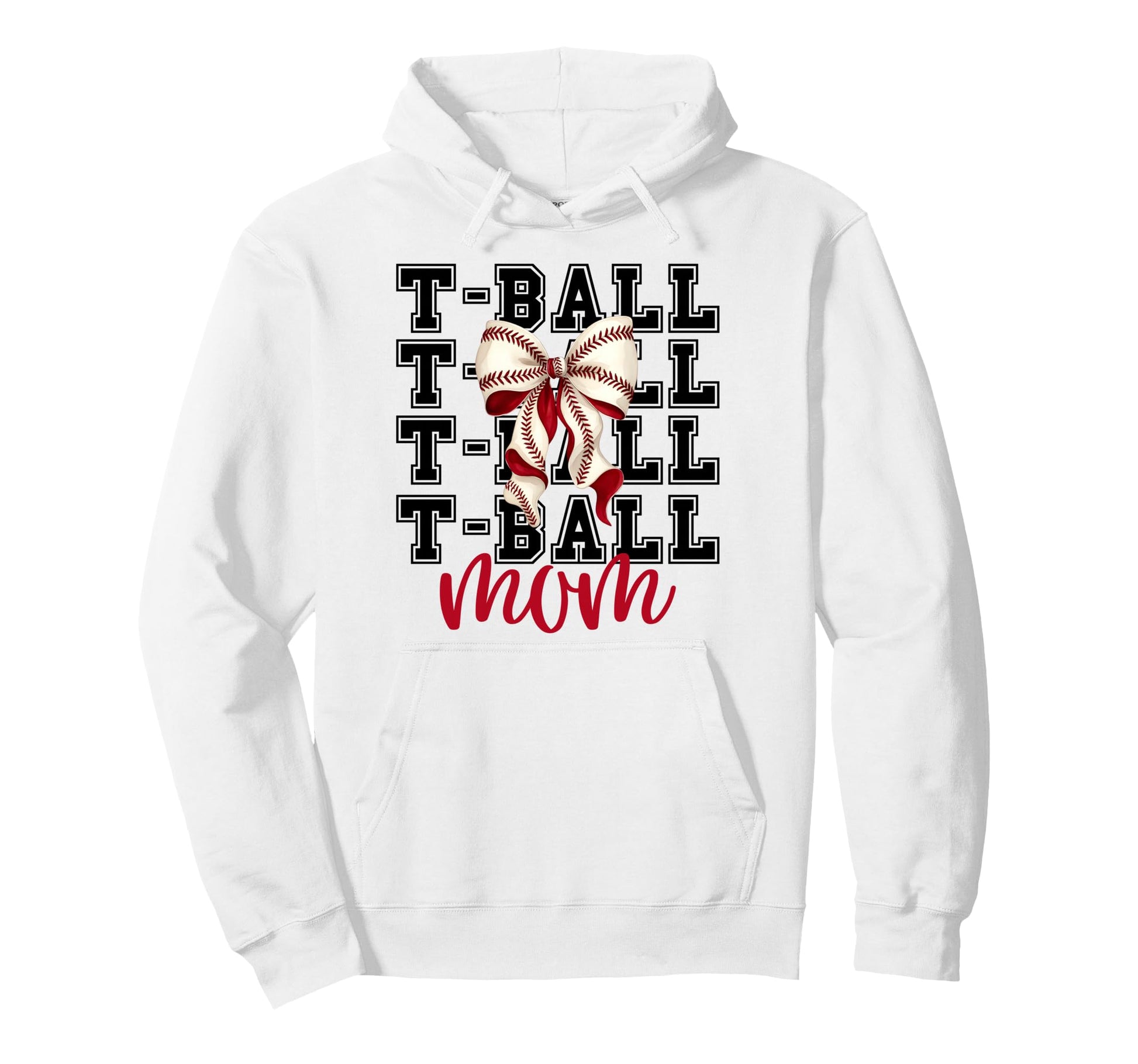 Tball Mom Teeball T Ball Coquette Hoodie - Unique Graphic Men Women - T-Shirt, Sweatshirt, Hoodie