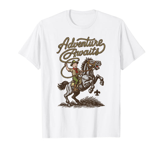 Adventure Awaits Scouting America T-Shirt - Streetwear Style for Adults - T-Shirt, Sweatshirt, Hoodie
