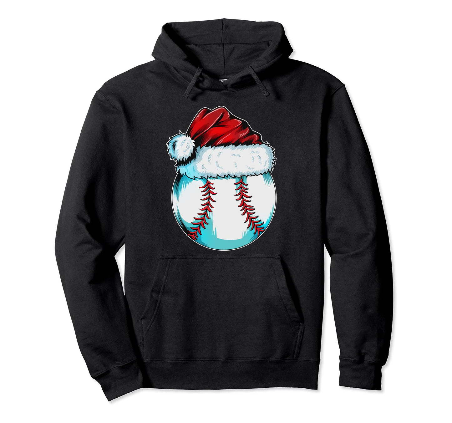 Baseball Santa Hat Costume Baseball Hoodie - Novelty Apparel Men Women - T-Shirt, Sweatshirt, Hoodie