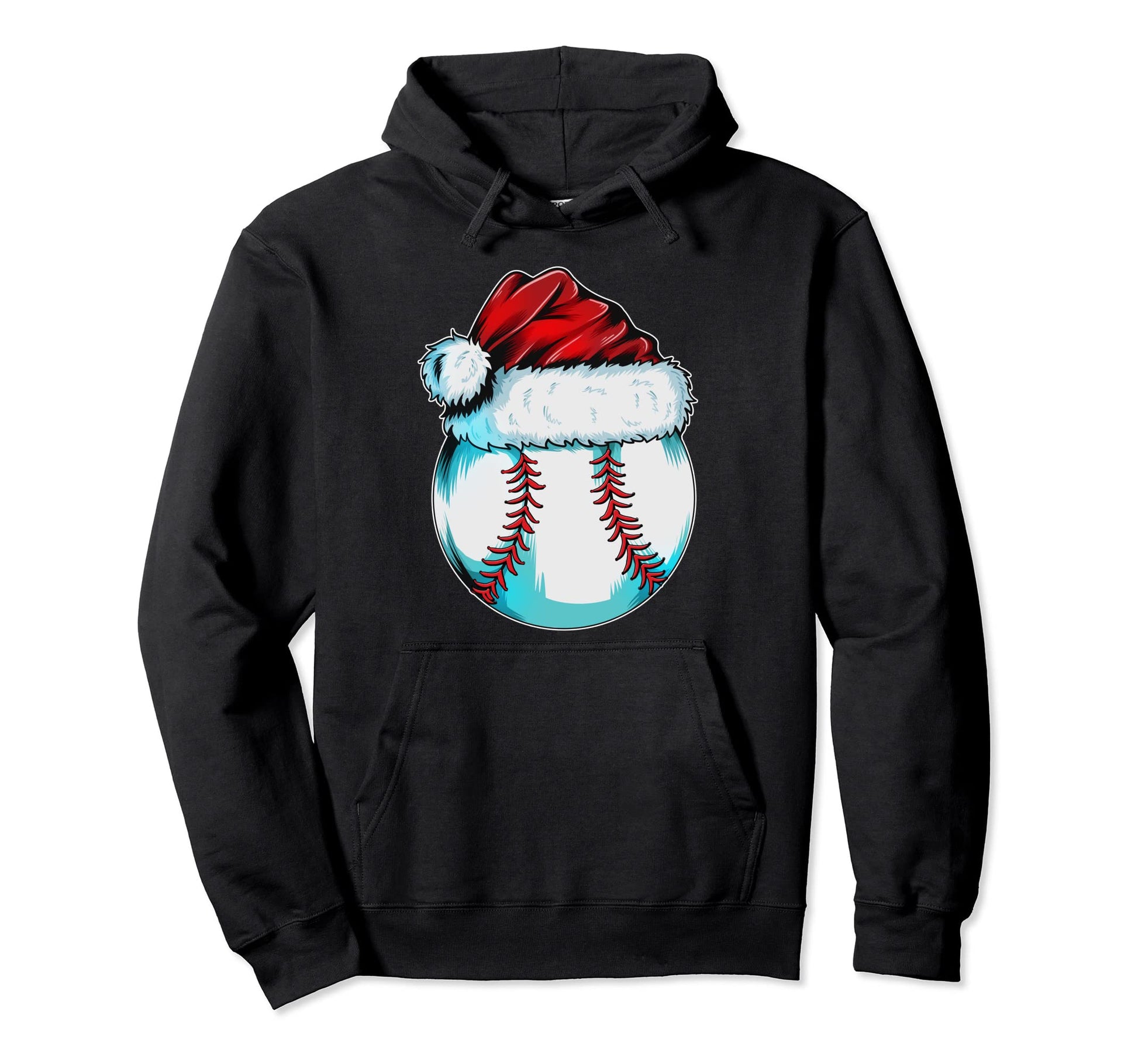 Baseball Santa Hat Costume Baseball Hoodie - Novelty Apparel Men Women - T-Shirt, Sweatshirt, Hoodie