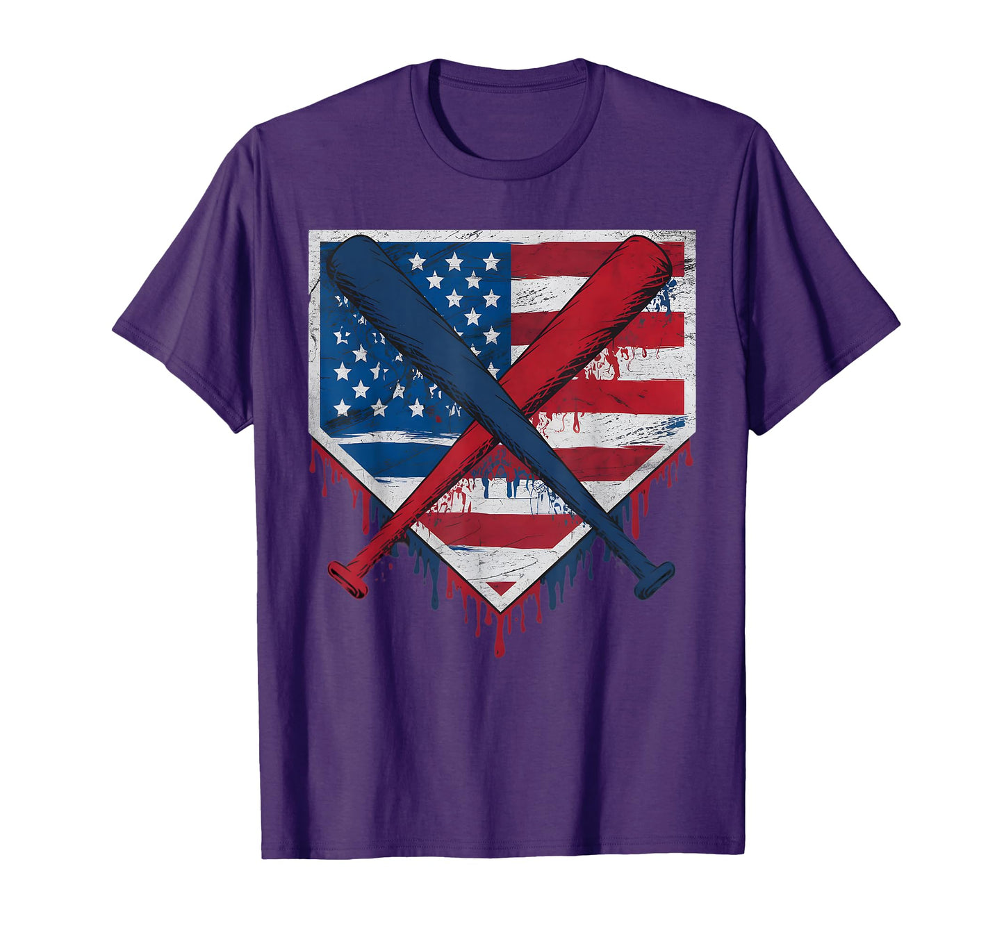 Baseball Home Plate Drip Baseball Ice Cream T-Shirt - Graphic Print Unisex - T-Shirt, Sweatshirt, Hoodie