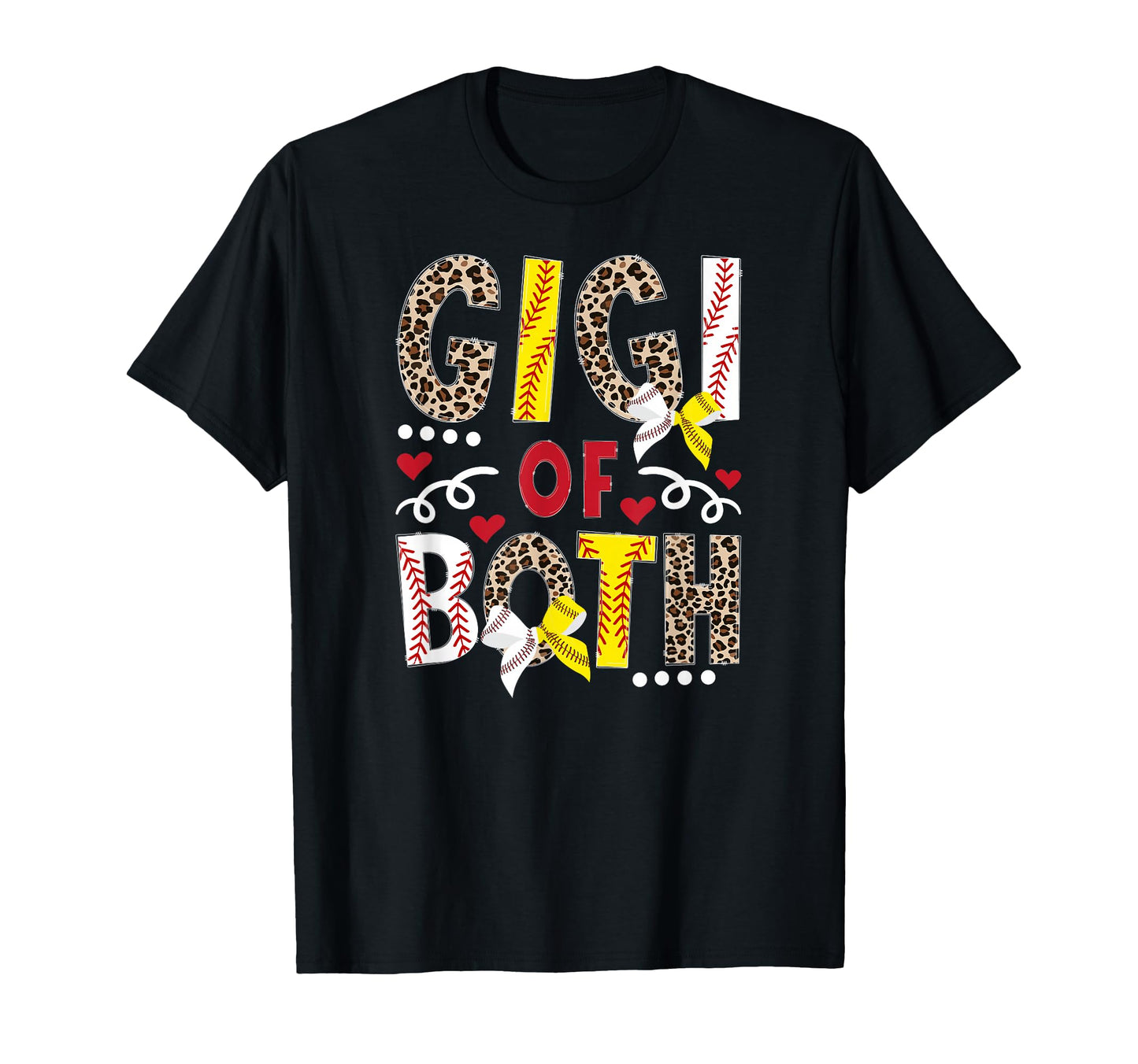 Gigi Both Leopard Softball Baseball T-Shirt - Graphic Print for Adults - T-Shirt, Sweatshirt, Hoodie