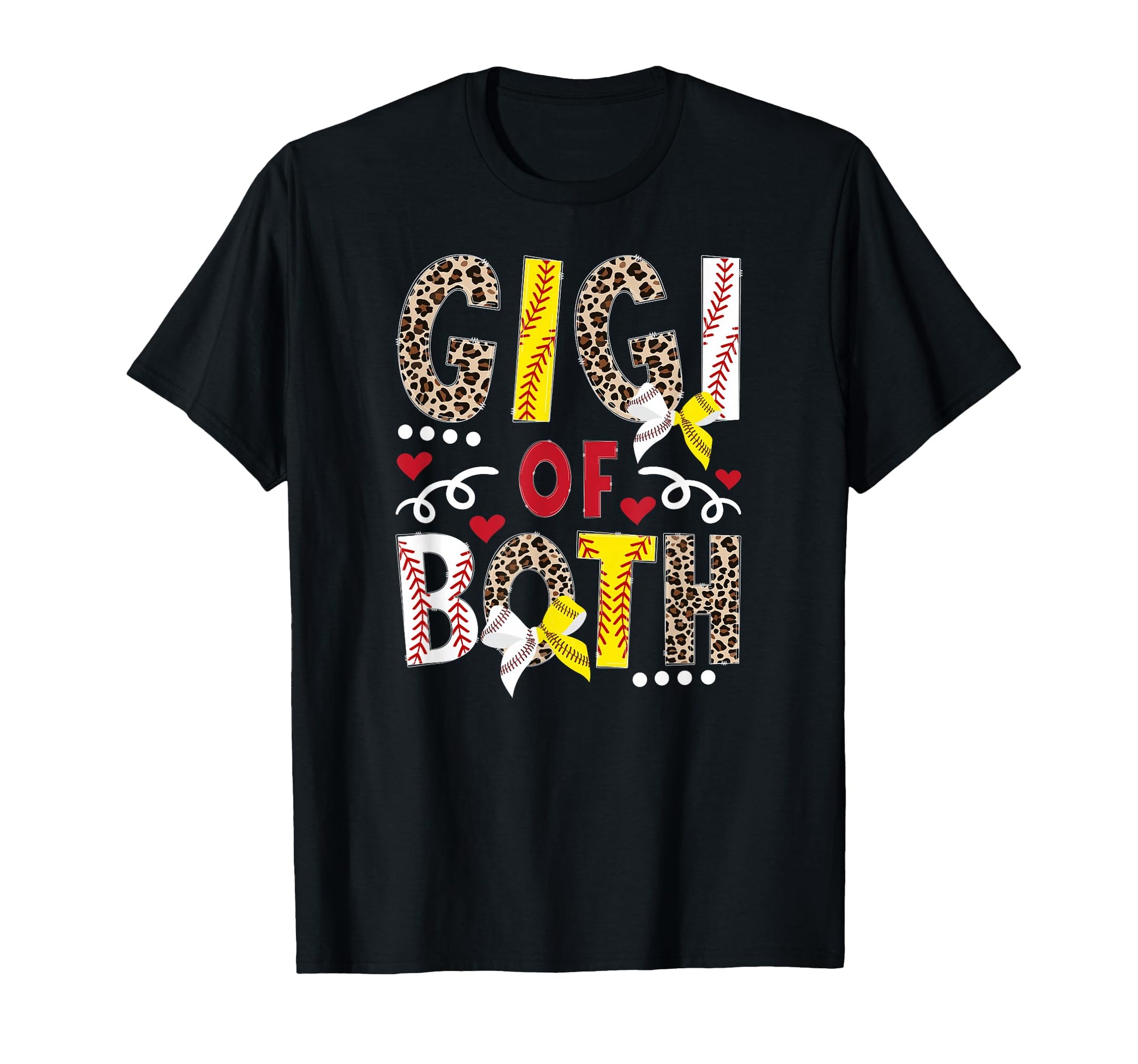 Gigi Both Leopard Softball Baseball T-Shirt - Graphic Print for Adults - T-Shirt, Sweatshirt, Hoodie